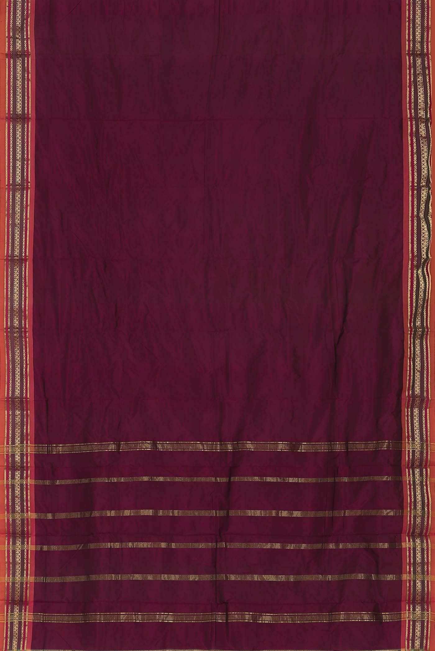 Magenta Blended Bangalore Silk Saree