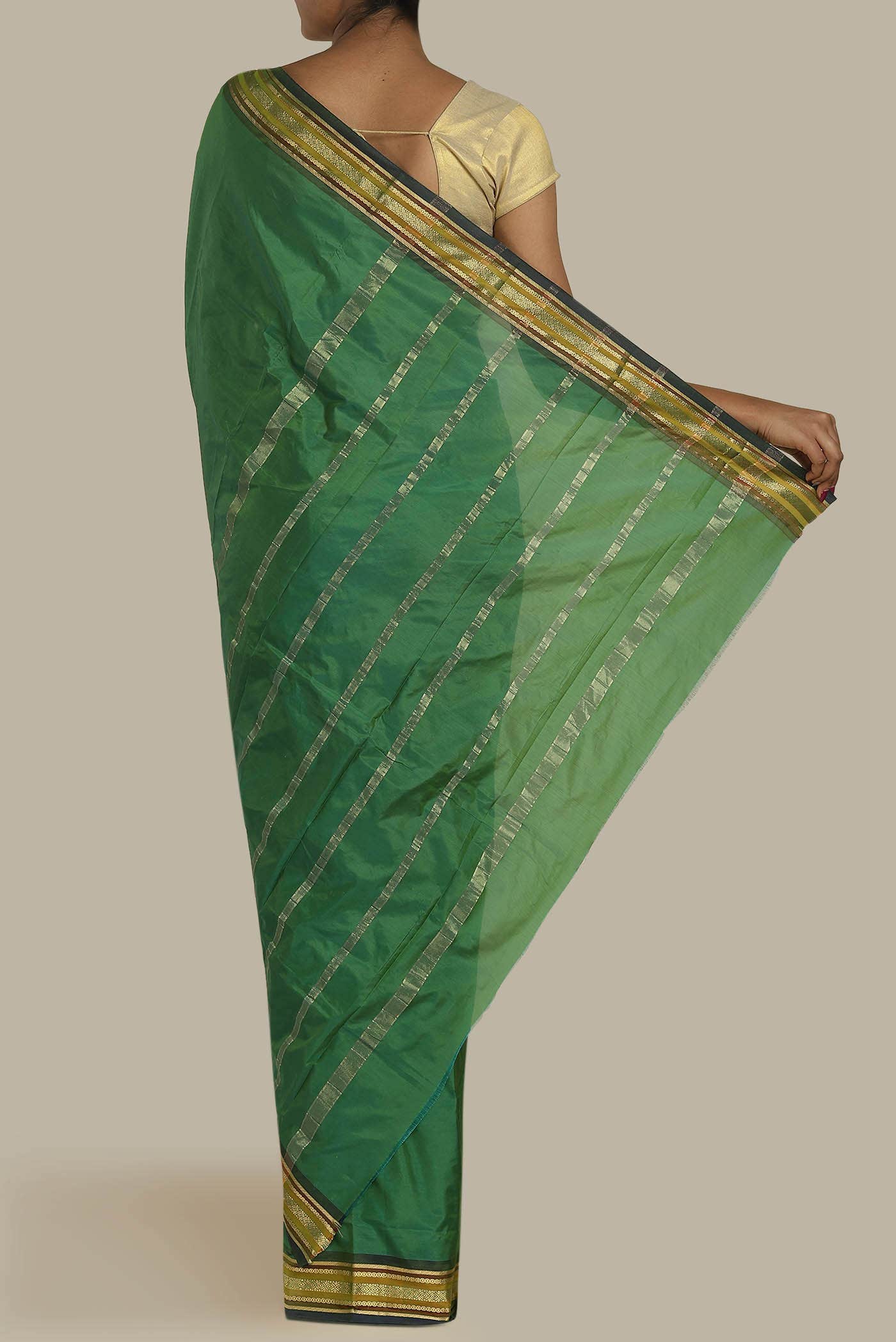 Green Blended Bangalore Silk Saree