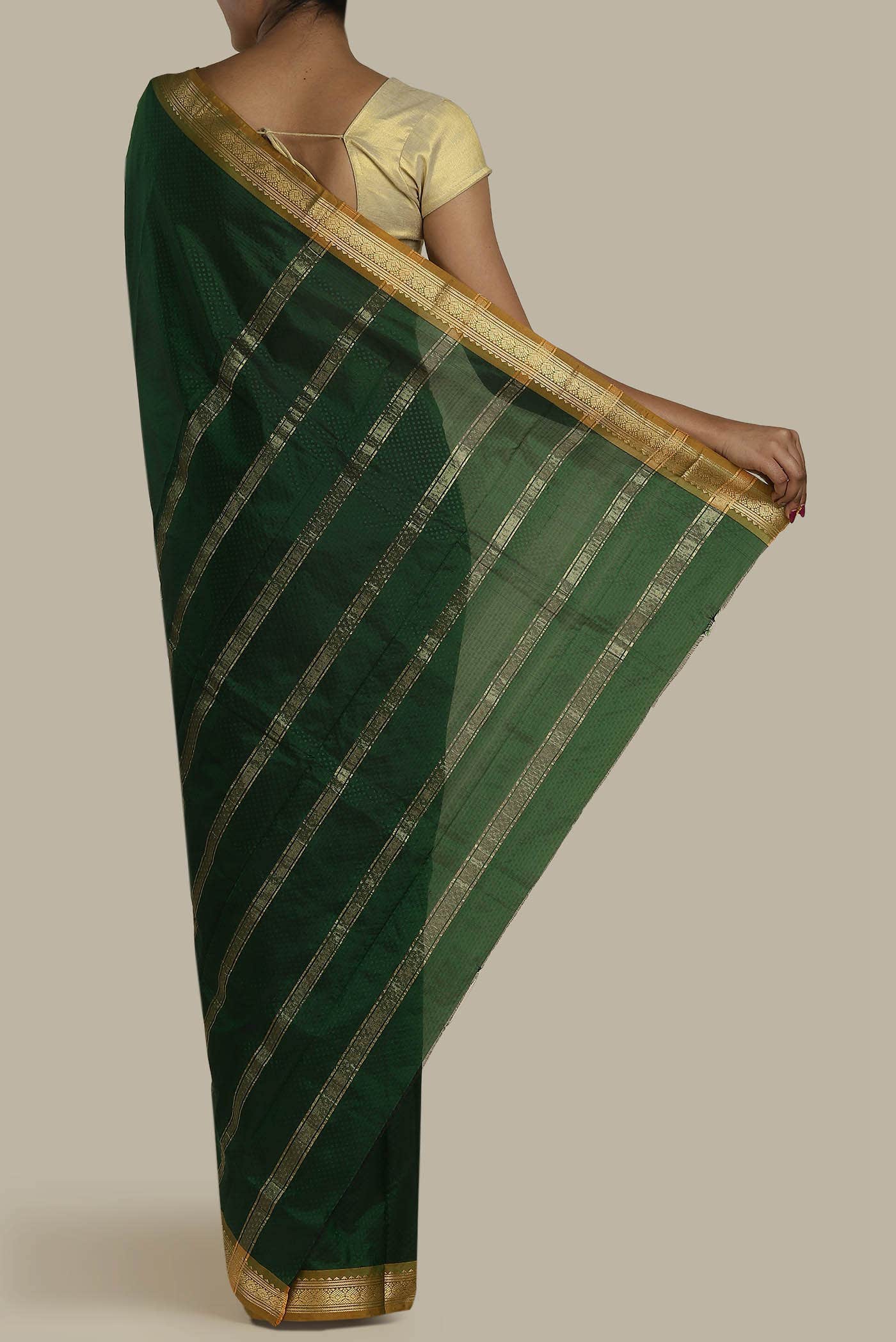 Green Blended Bangalore Silk Saree