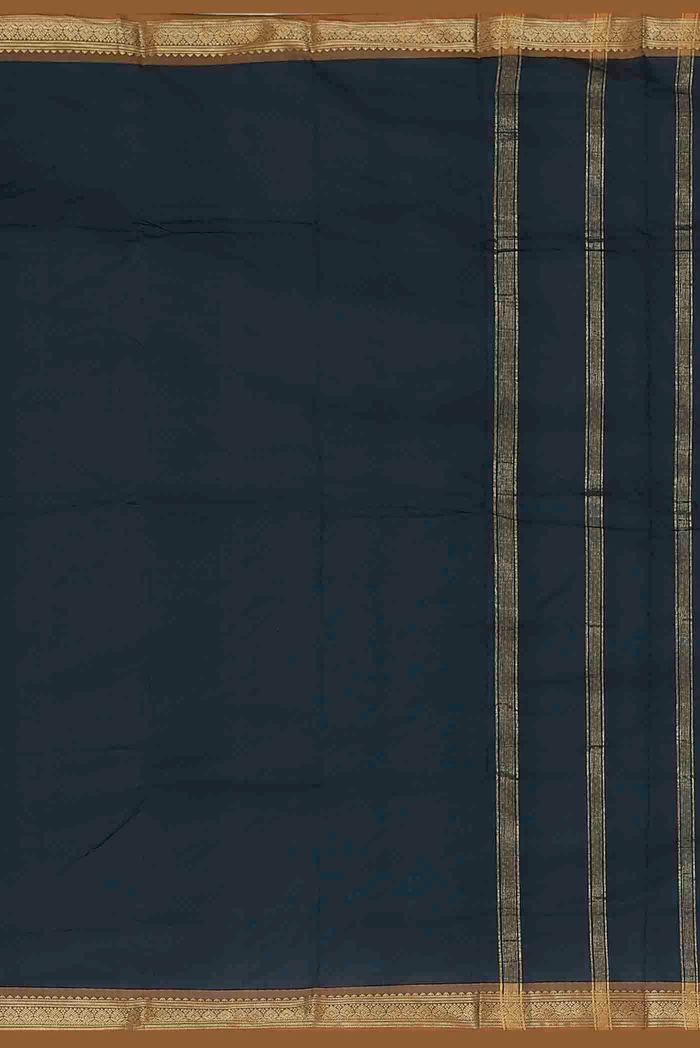 Blue Blended Bangalore Silk Saree
