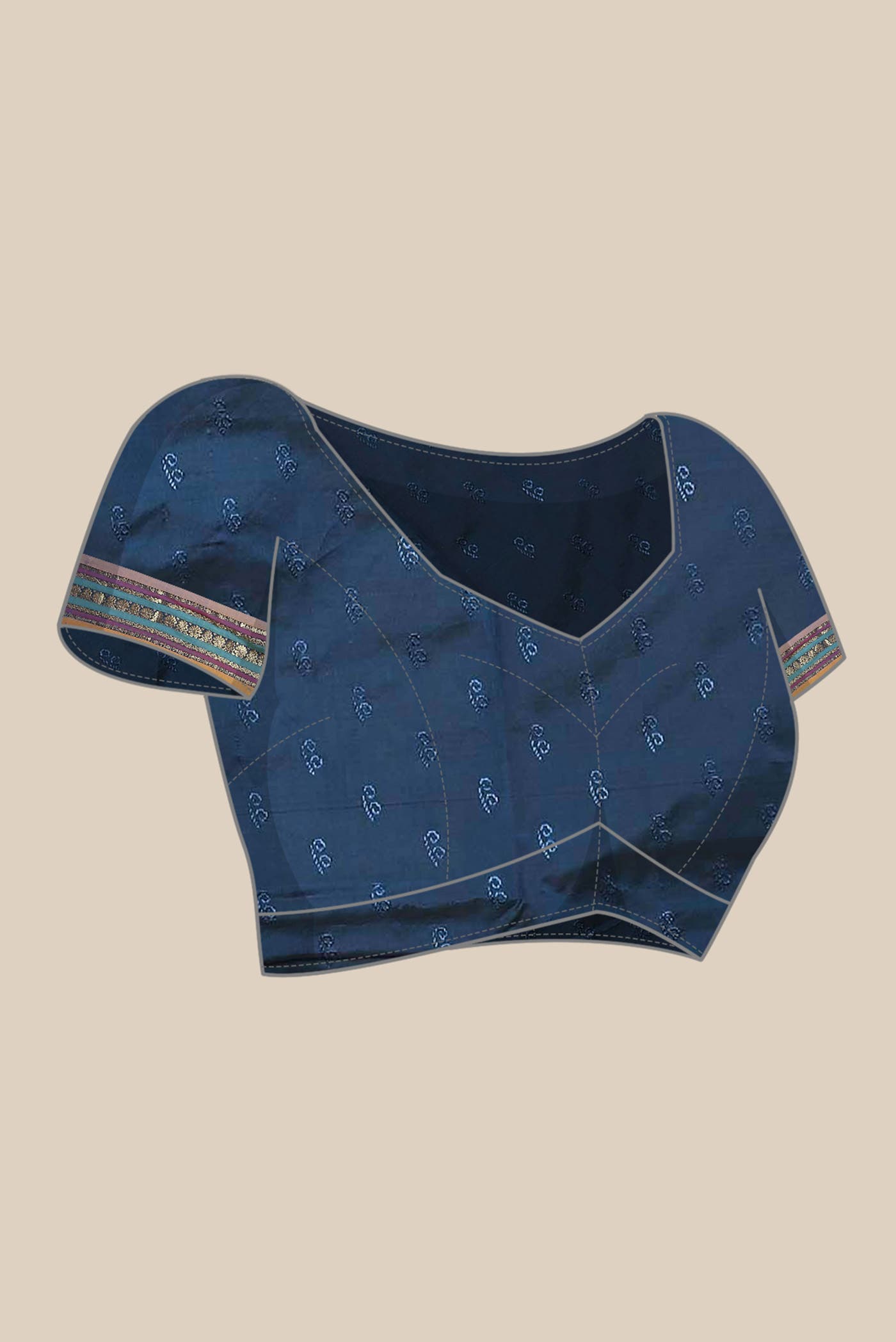 Blue Blended Bangalore Silk Saree