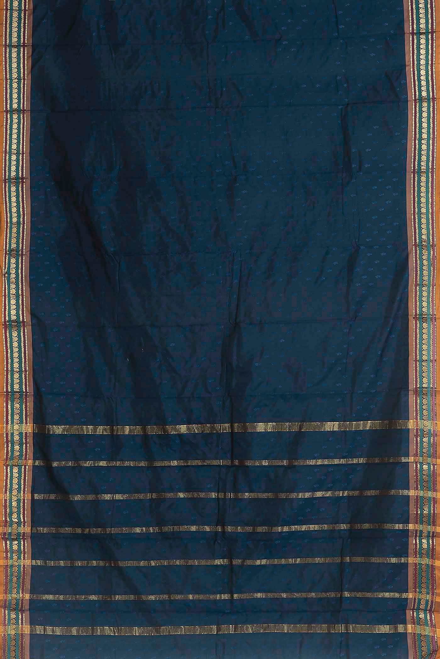 Blue Blended Bangalore Silk Saree