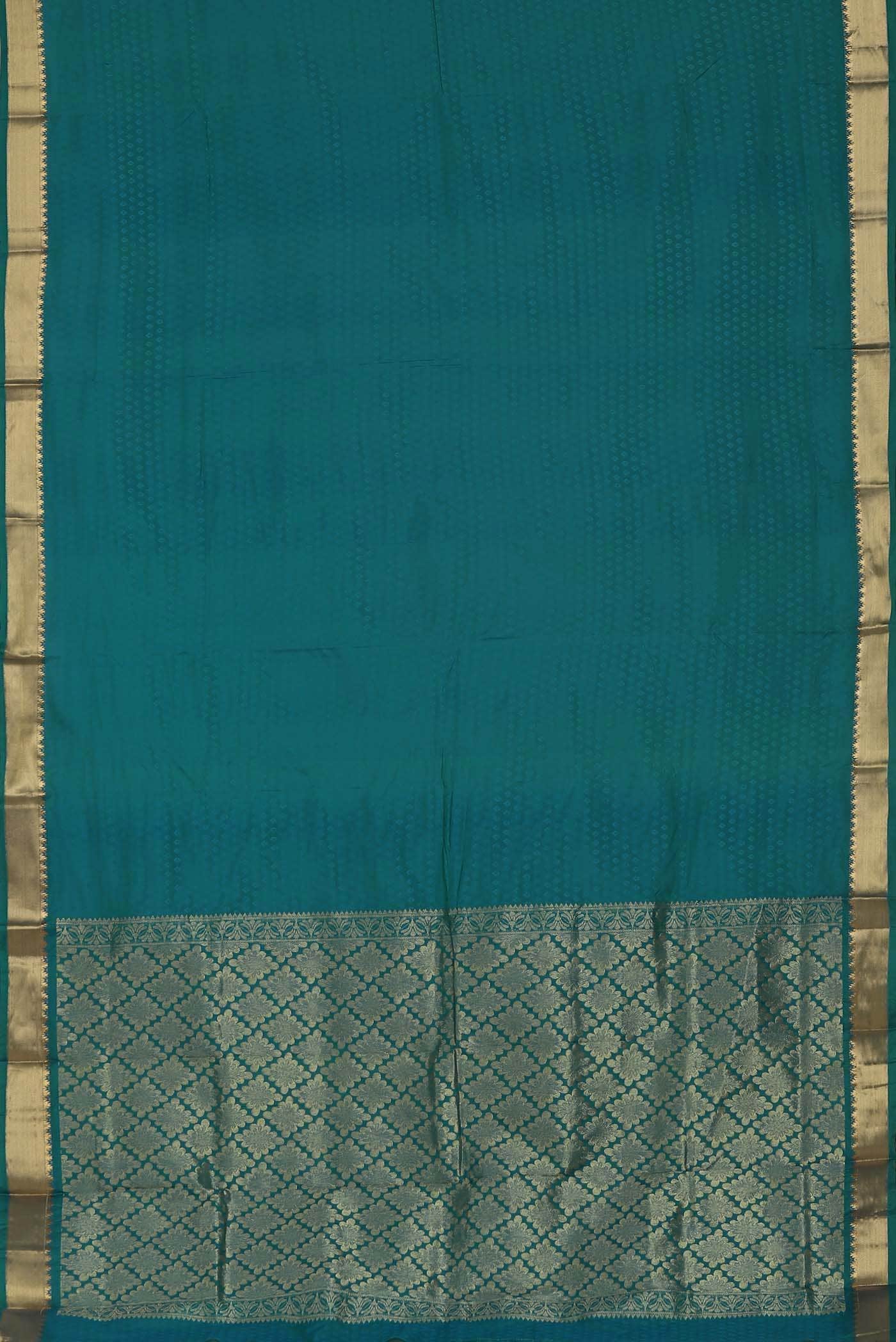 Blue Blended Bangalore Silk Saree