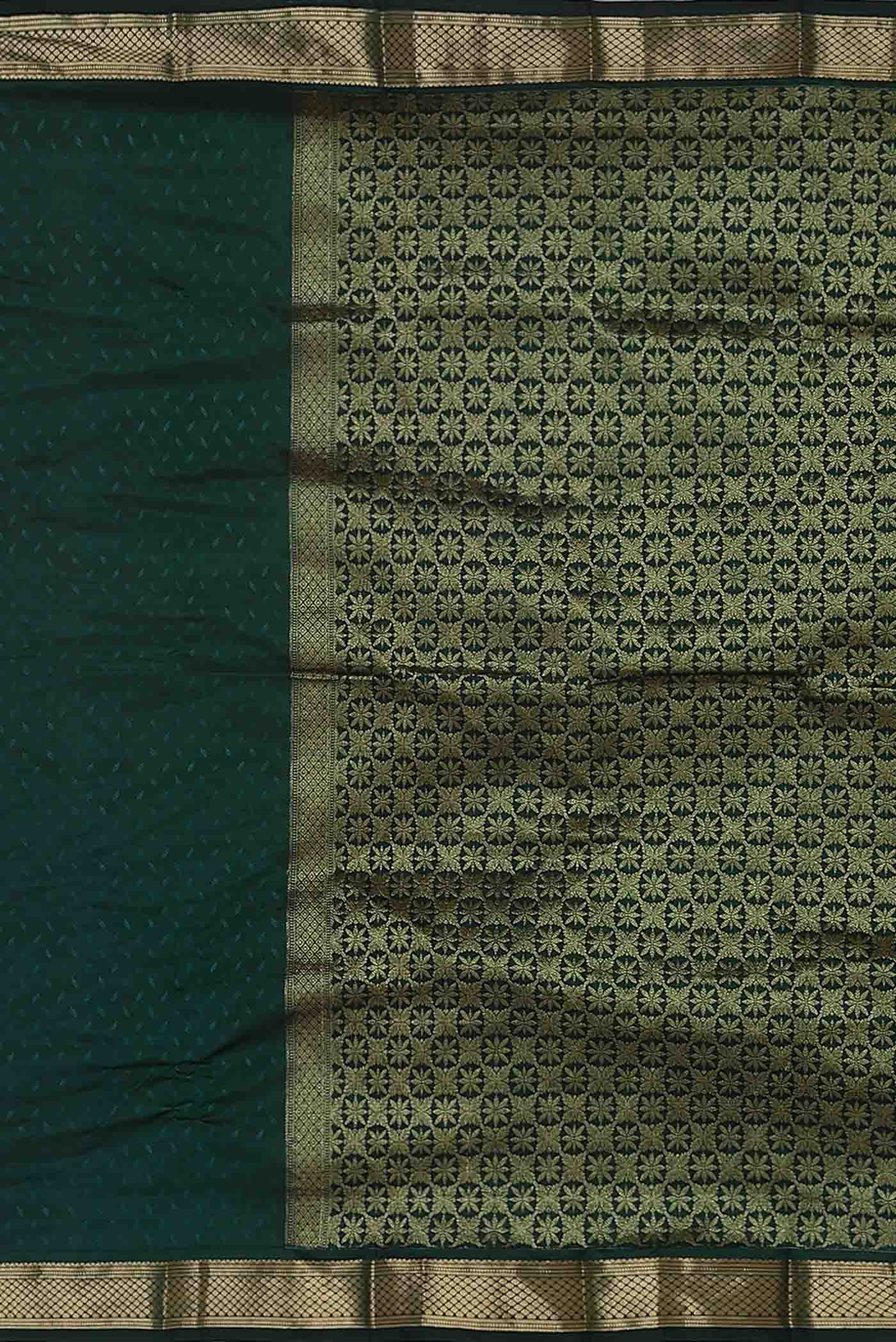 Green Blended Bangalore Silk Saree