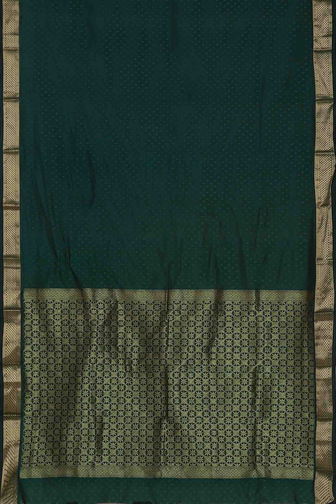 Green Blended Bangalore Silk Saree