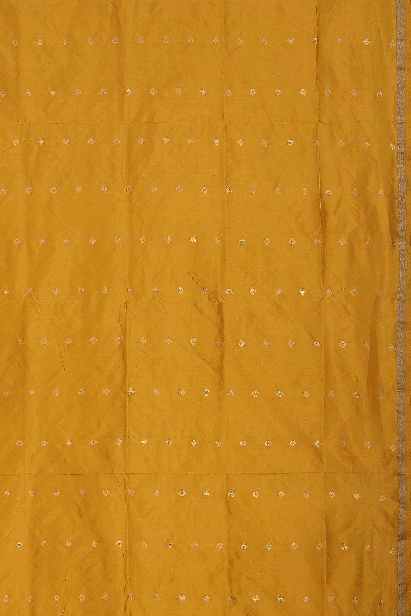 Yellow Banarasi Katan Silk Saree
