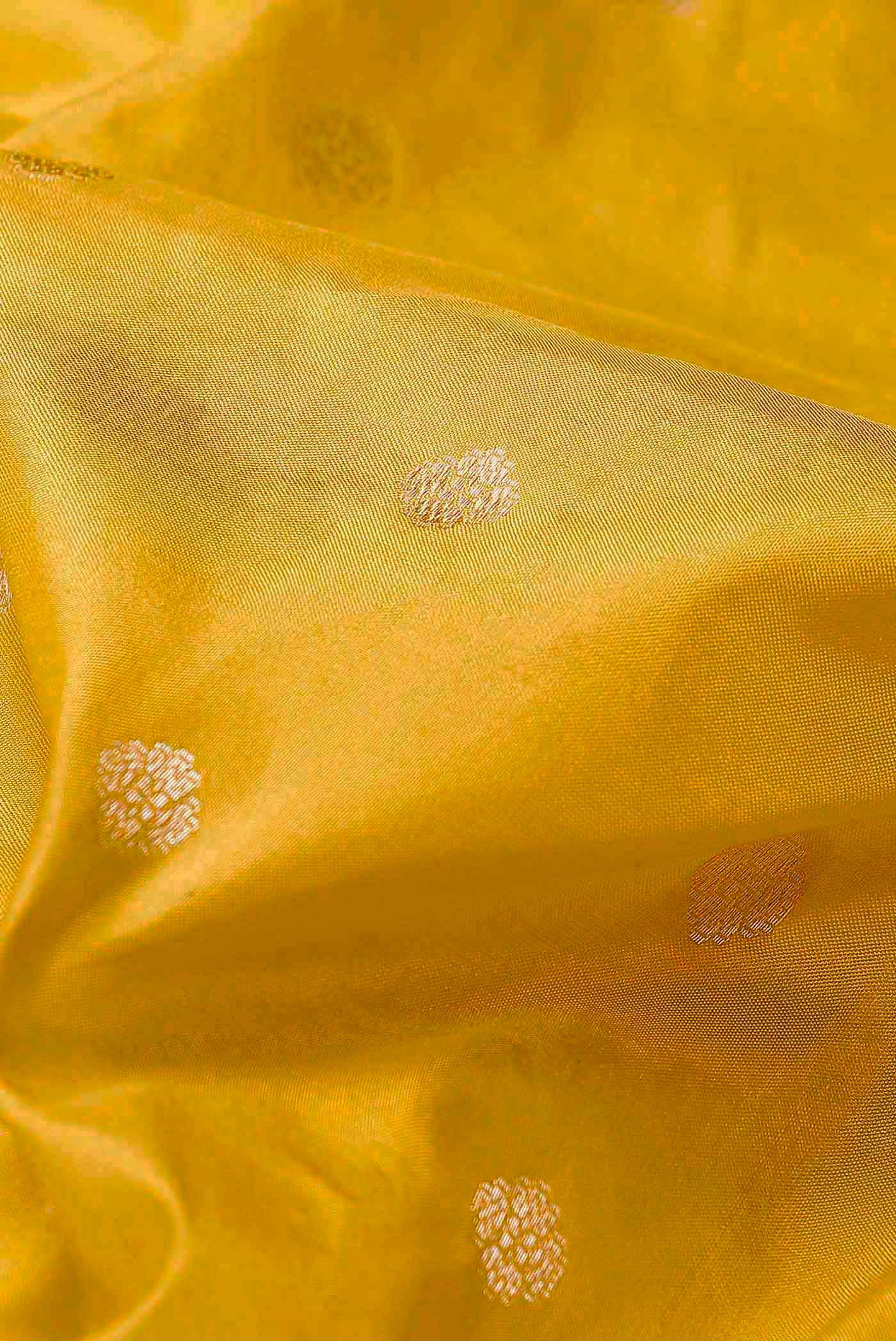 Yellow Banarasi Katan Silk Saree