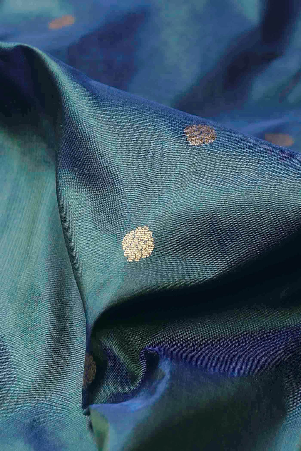 Blue Banarasi Katan Silk Saree