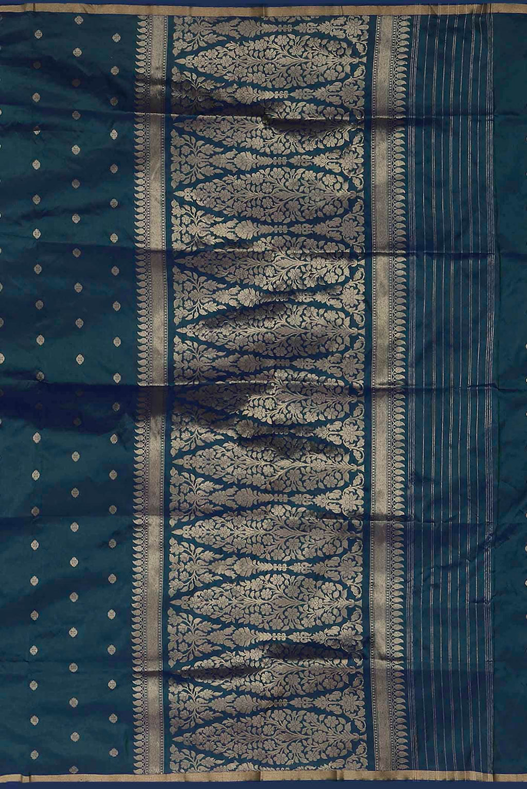 Blue Banarasi Katan Silk Saree
