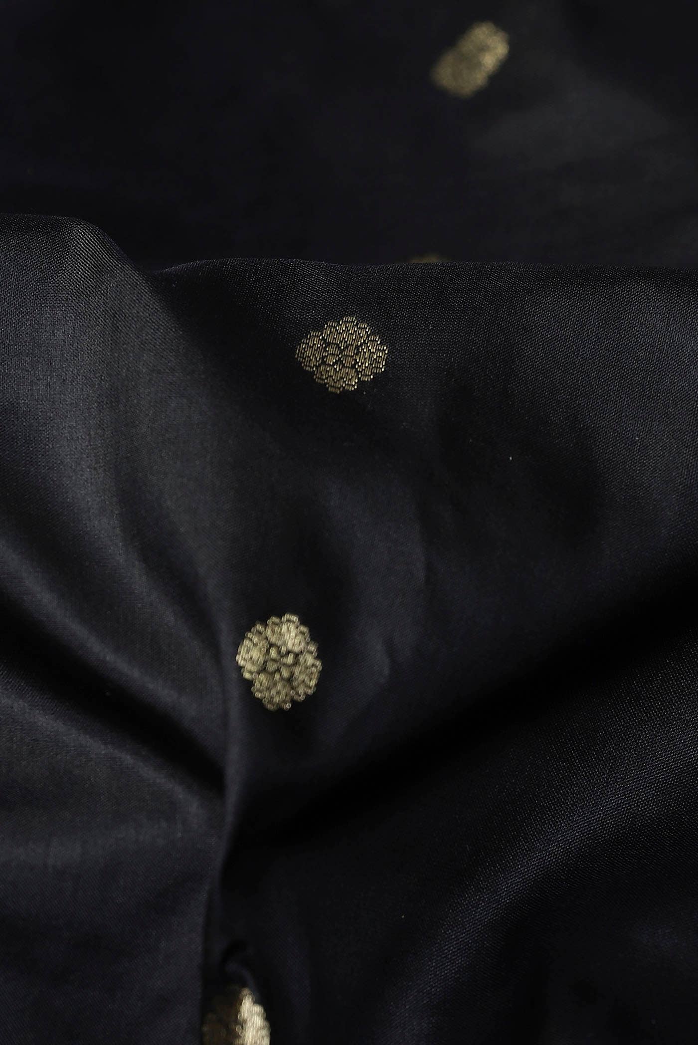 Black Banarasi Katan Silk Saree