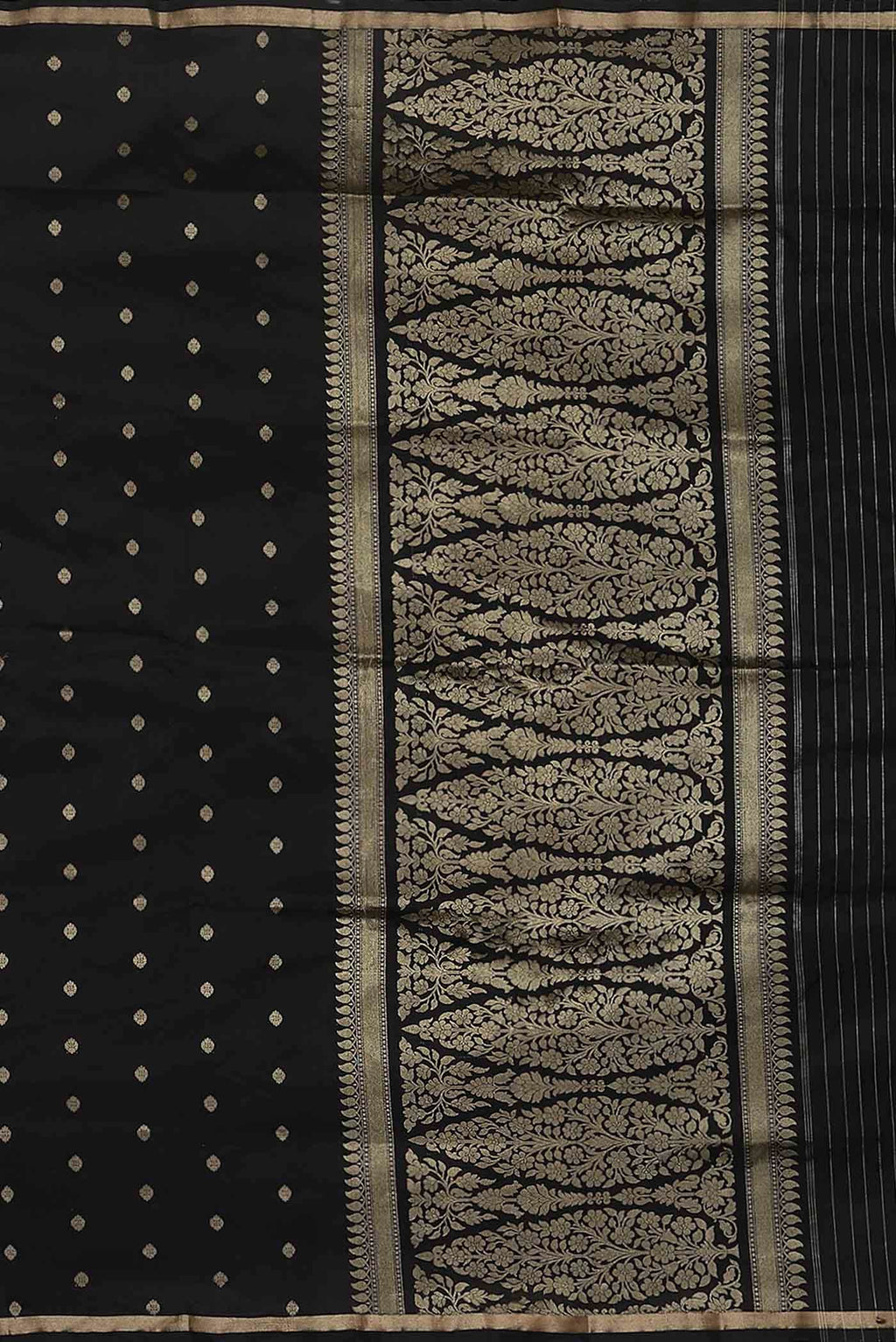 Black Banarasi Katan Silk Saree