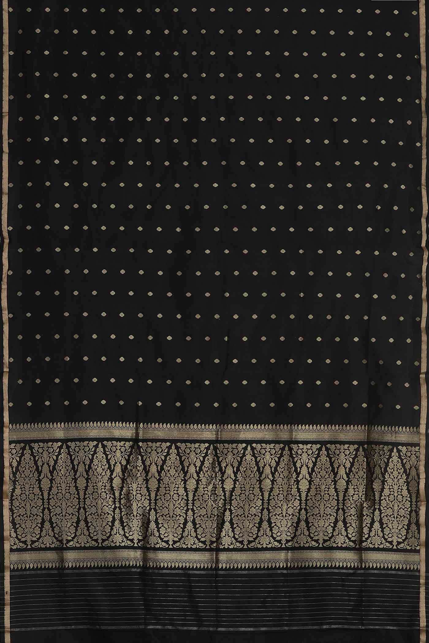 Black Banarasi Katan Silk Saree