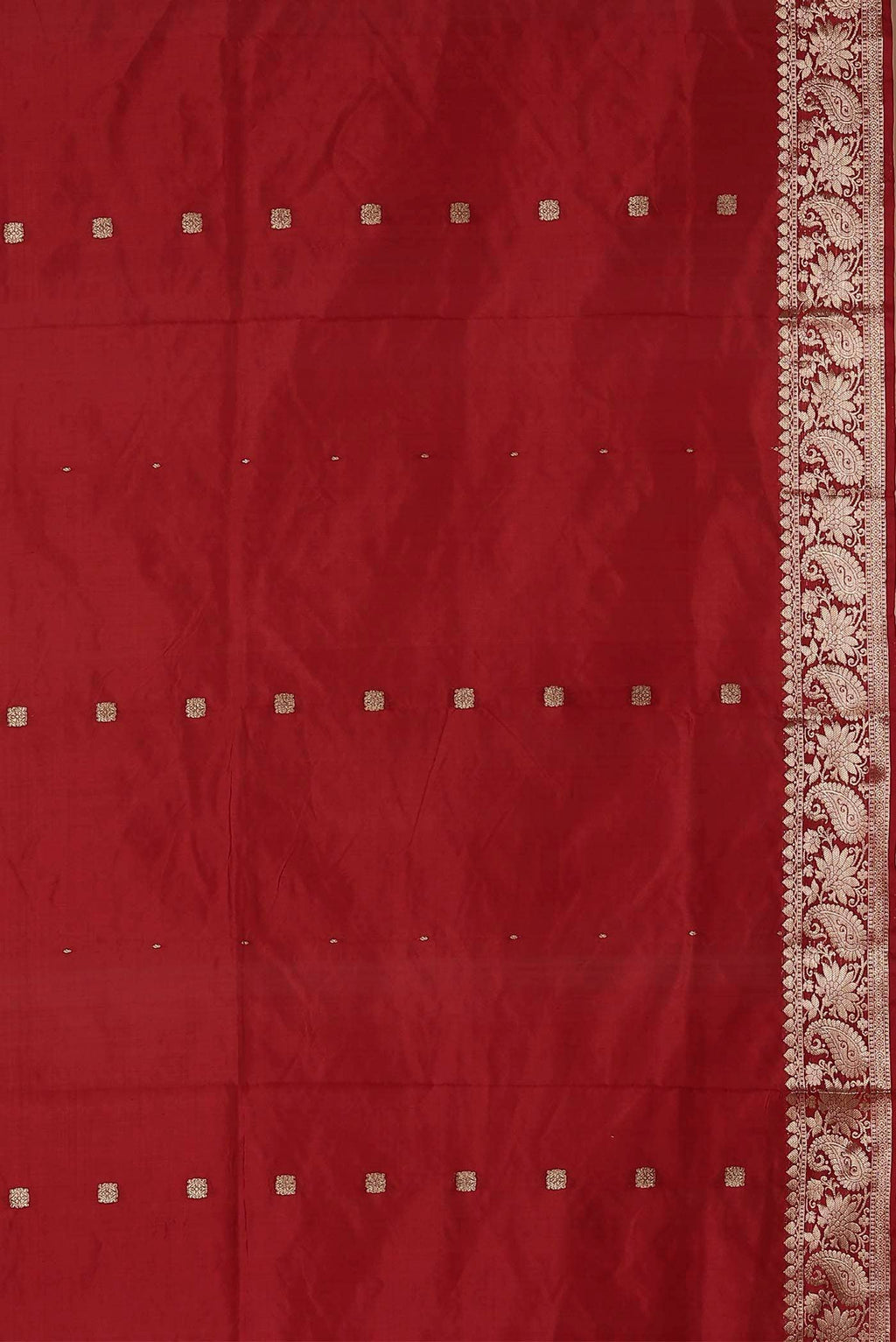 Red Banarasi Katan Silk Saree