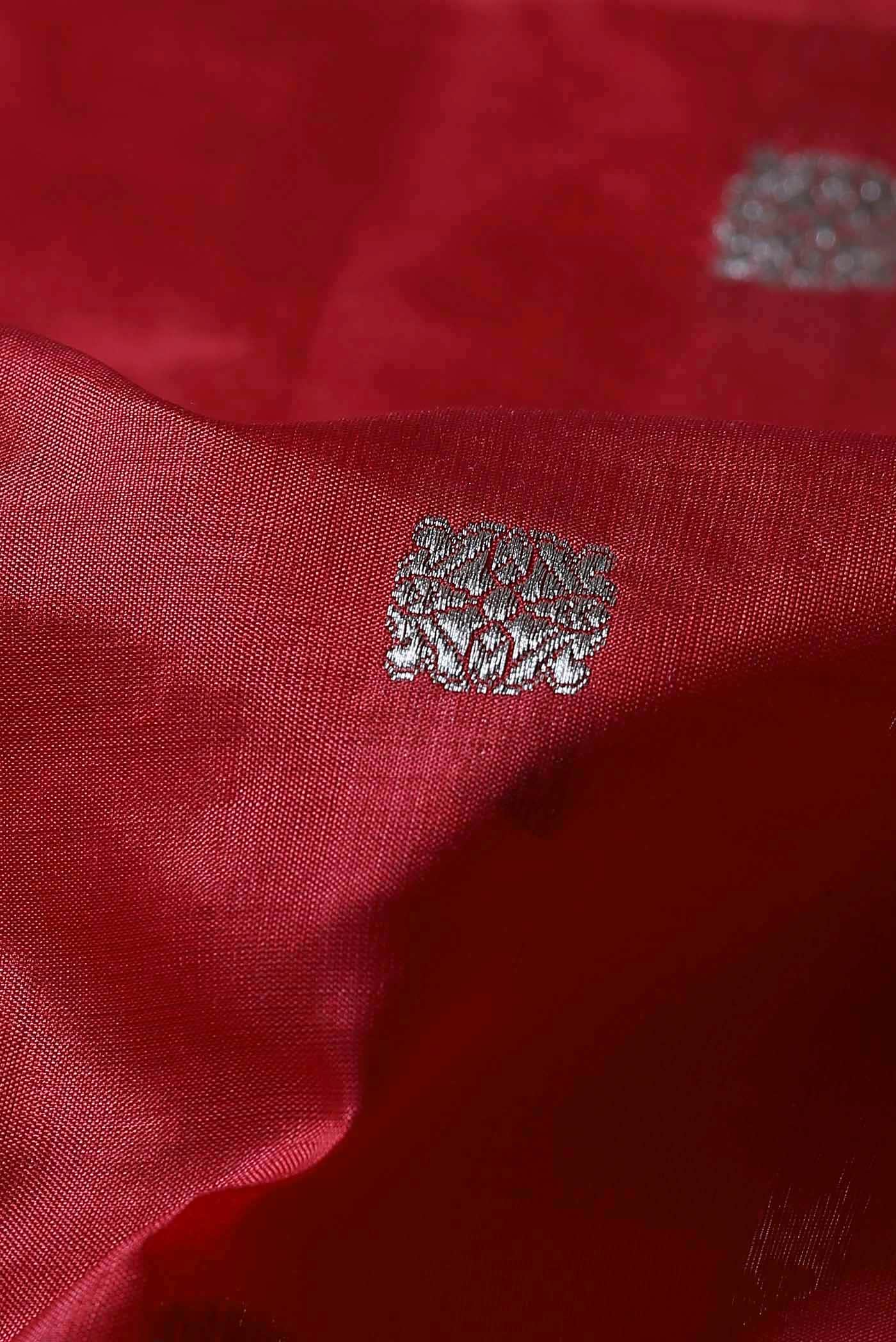 Red Banarasi Katan Silk Saree