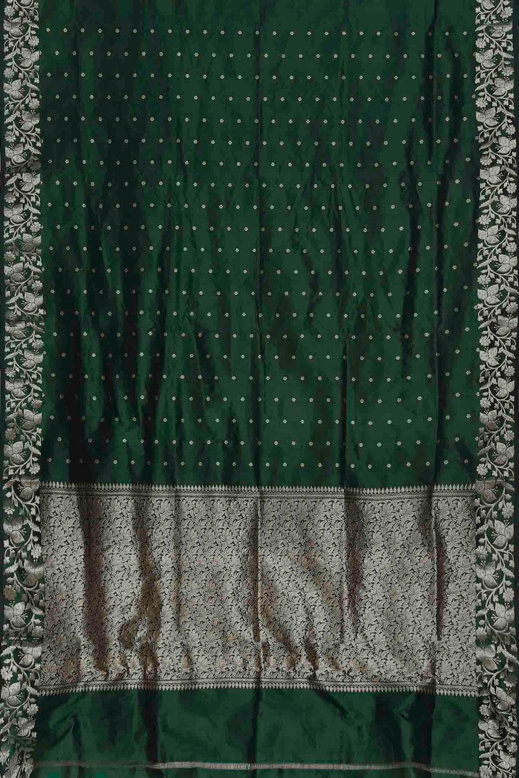 Green Banarasi Katan Silk Saree
