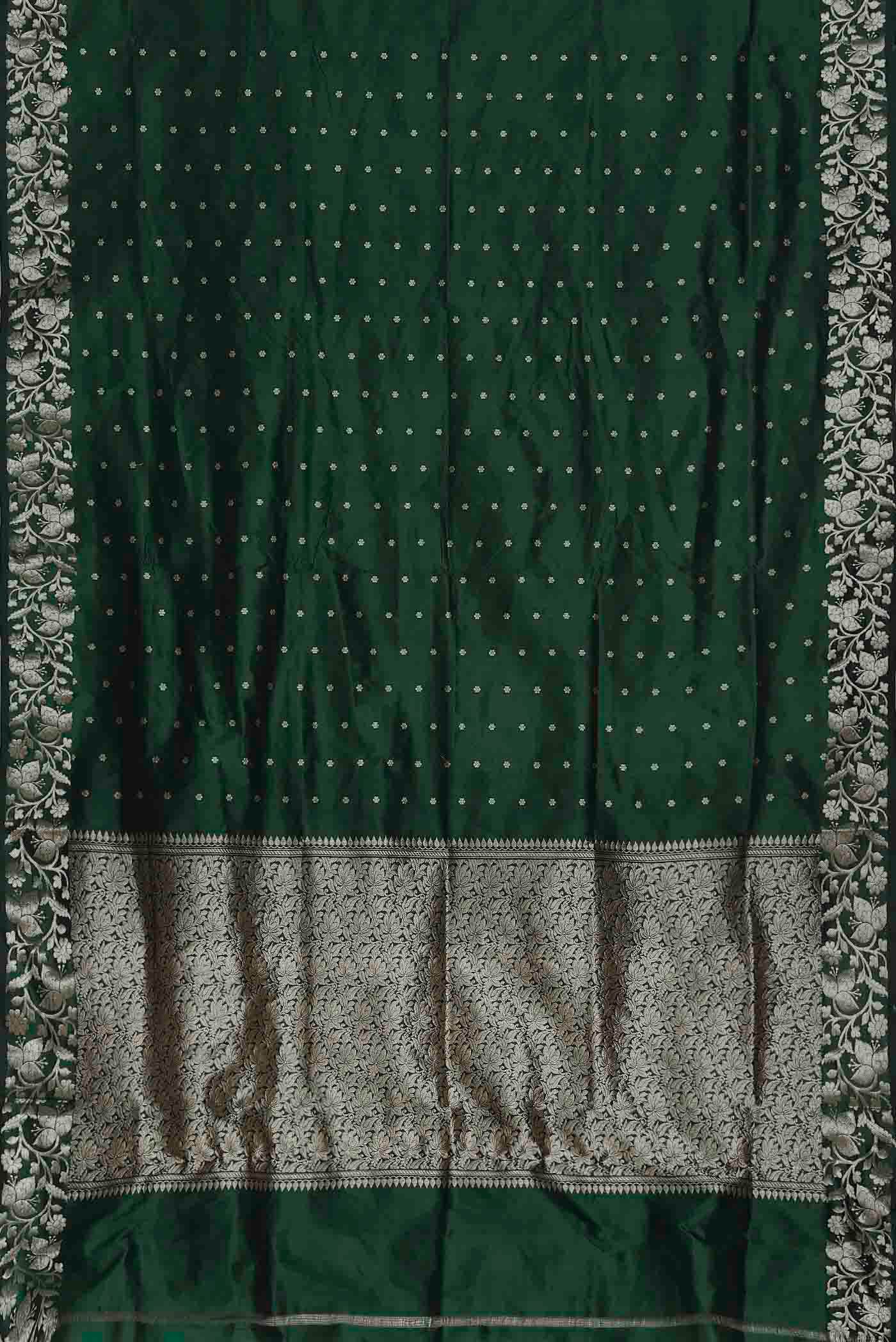 Green Banarasi Katan Silk Saree