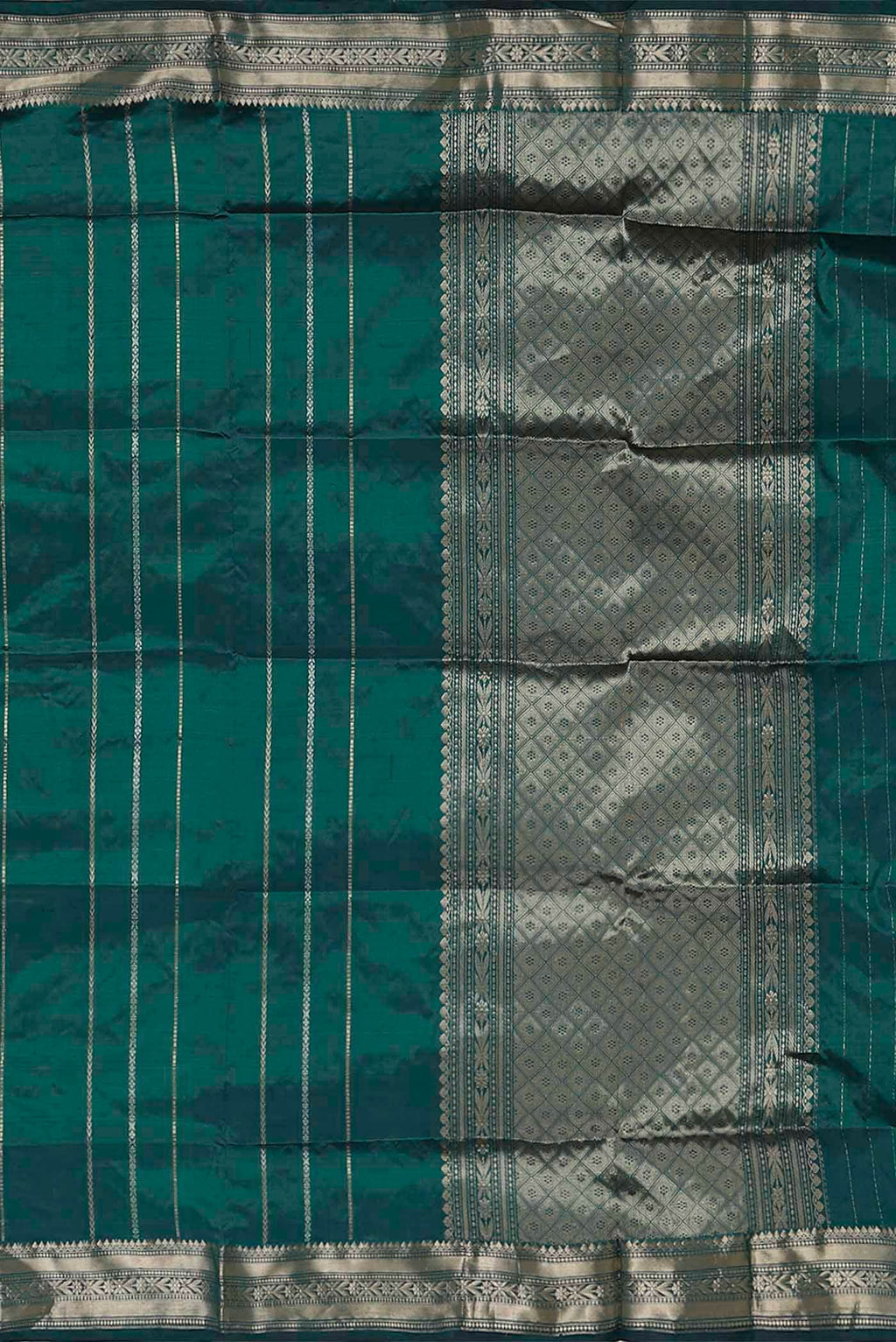 Green Banarasi Katan Silk Saree