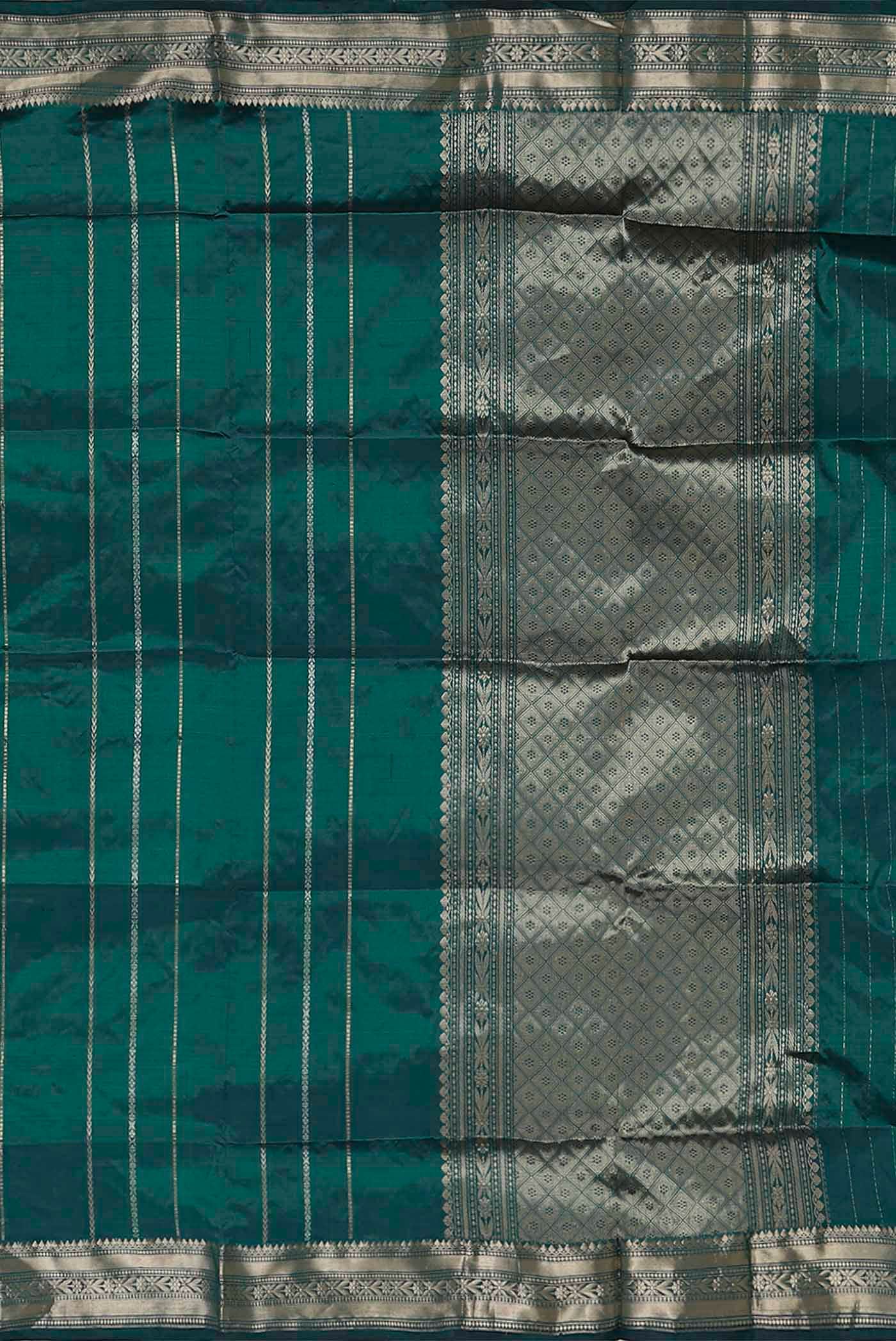 Green Banarasi Katan Silk Saree