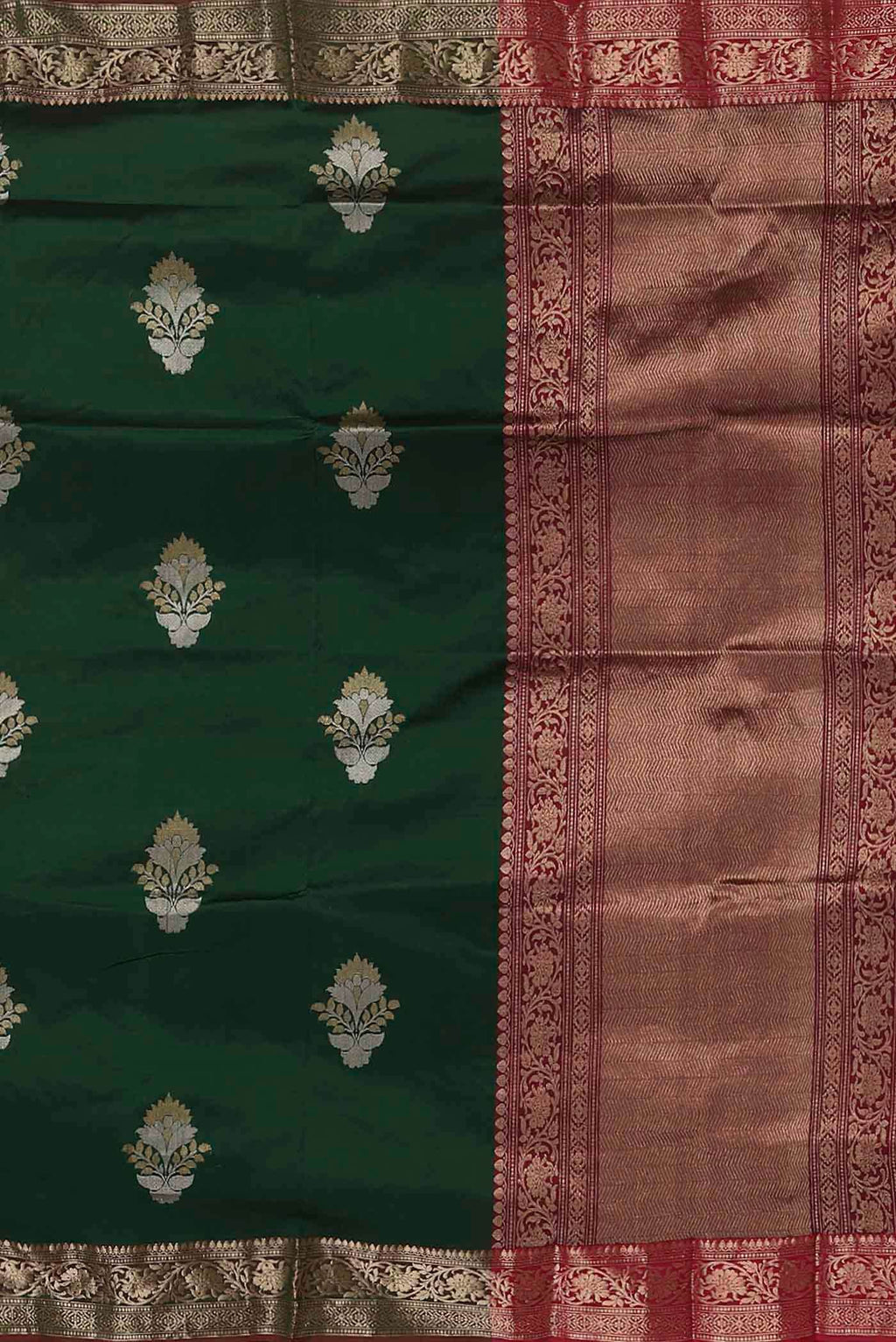 Green Banarasi Katan Silk Saree