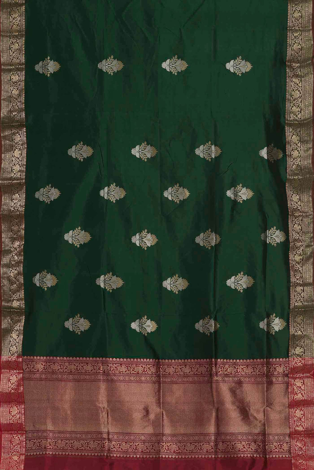 Green Banarasi Katan Silk Saree