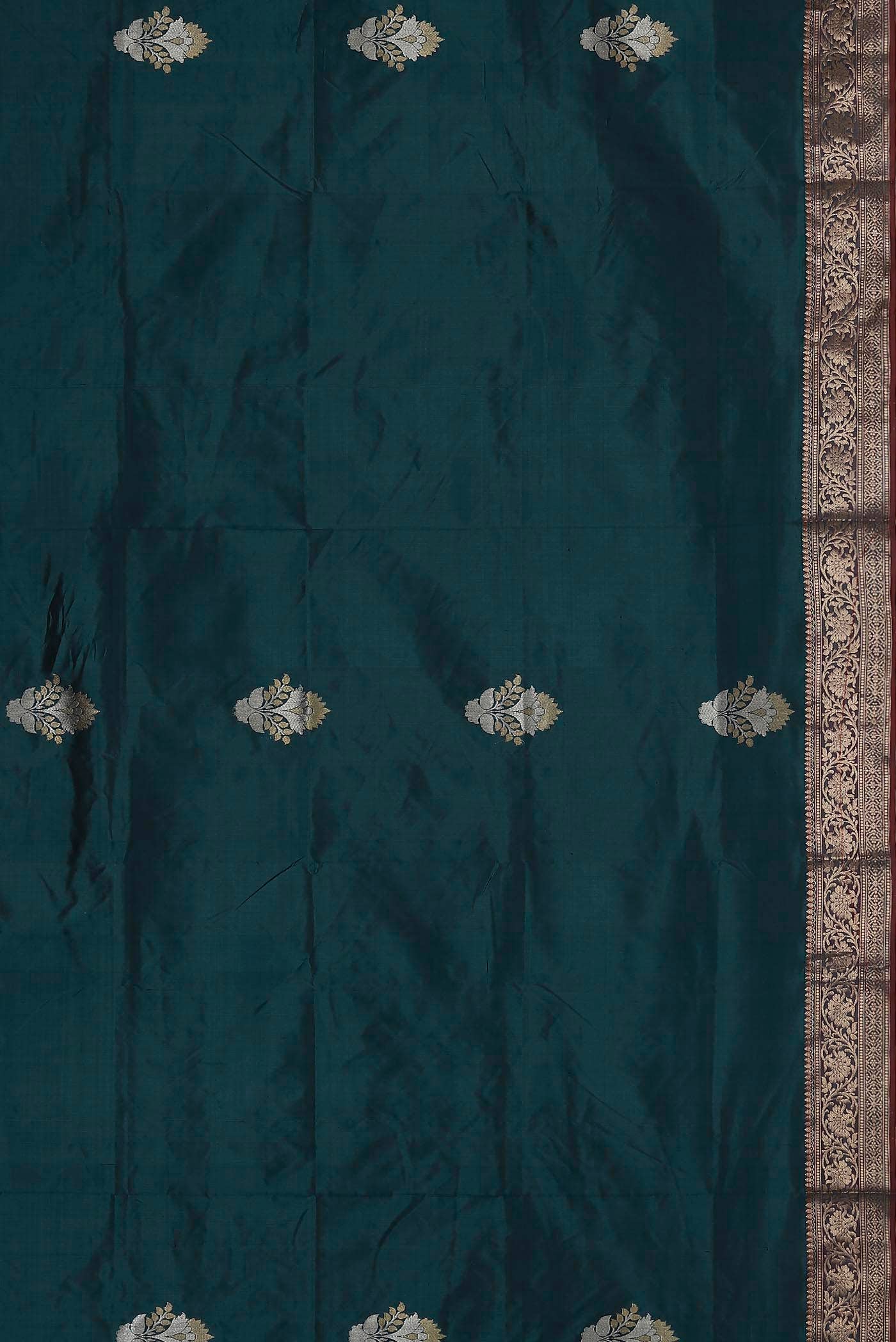 Blue Banarasi Katan Silk Saree