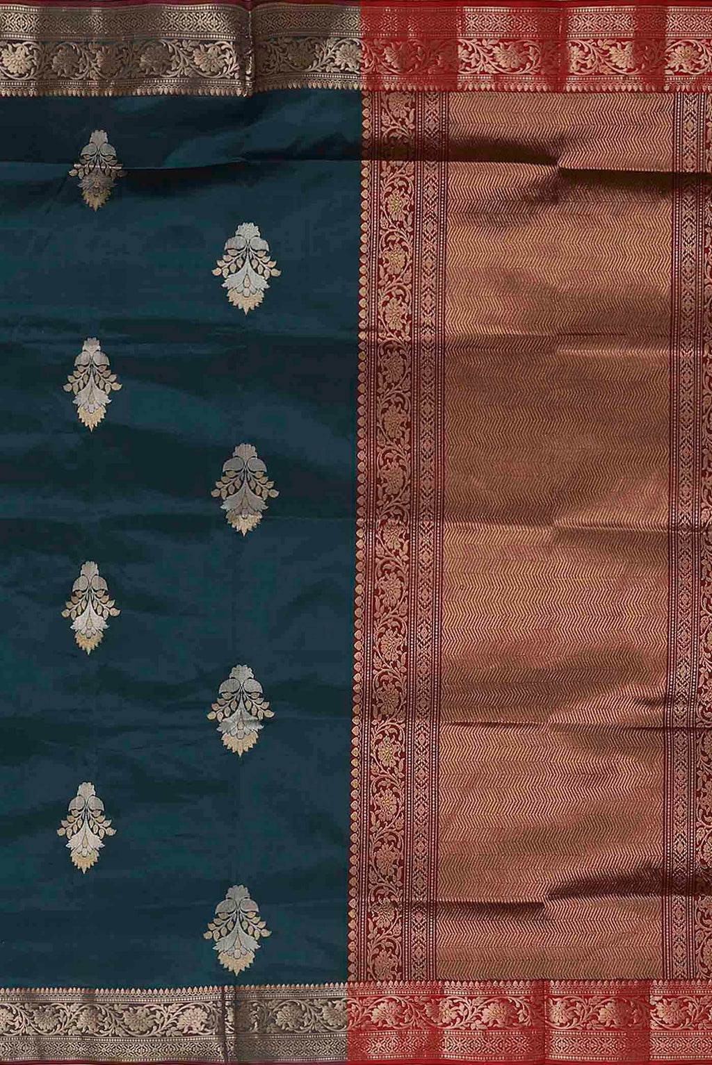 Blue Banarasi Katan Silk Saree