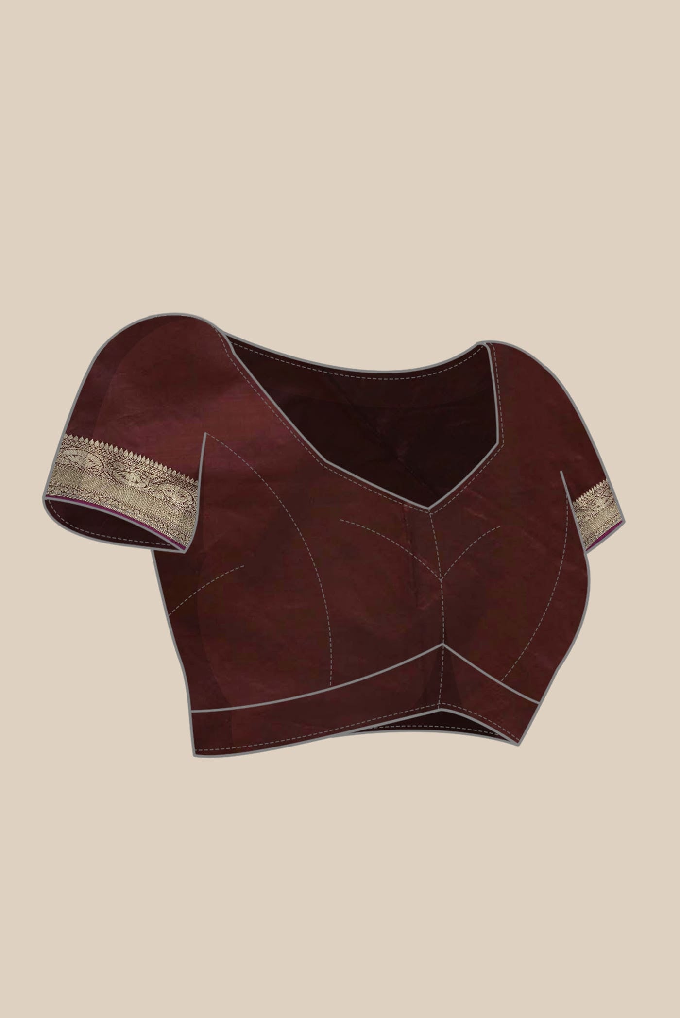 Brown Banarasi Katan Silk Saree