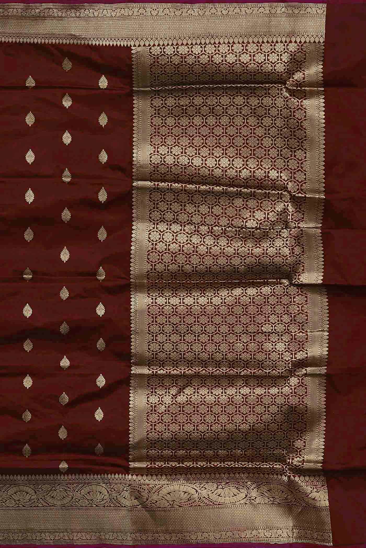 Brown Banarasi Katan Silk Saree