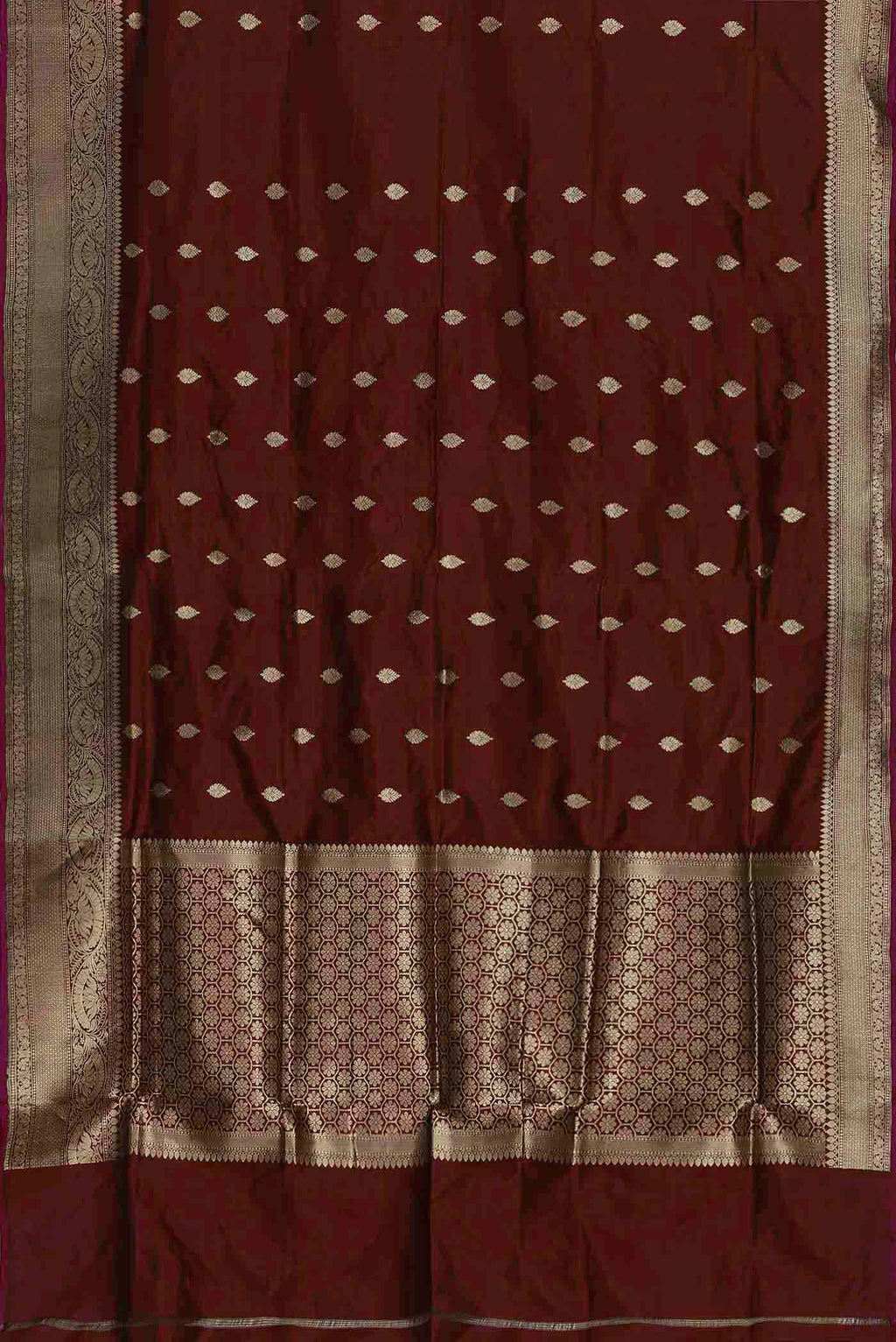 Brown Banarasi Katan Silk Saree