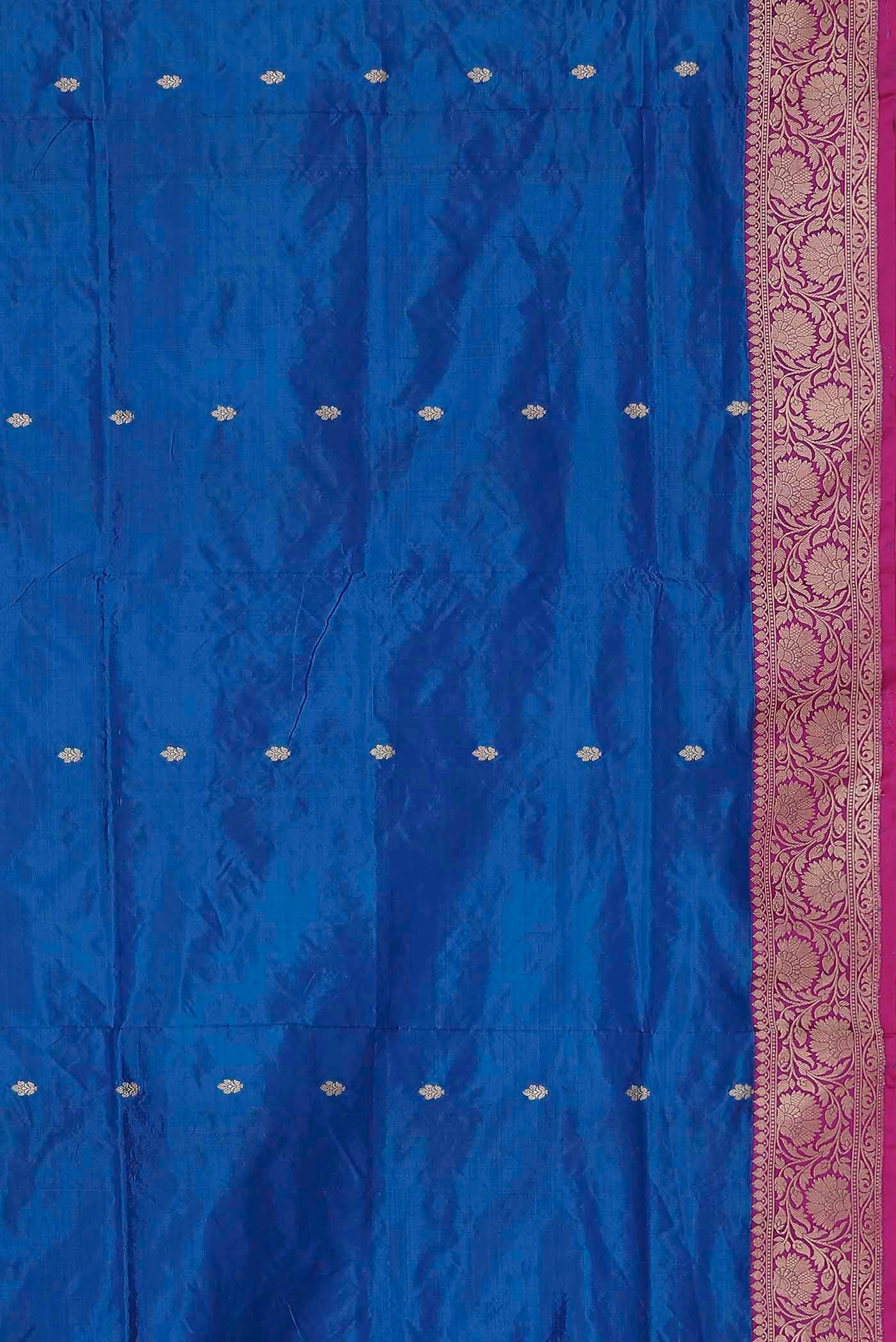 Blue Banarasi Katan Silk Saree