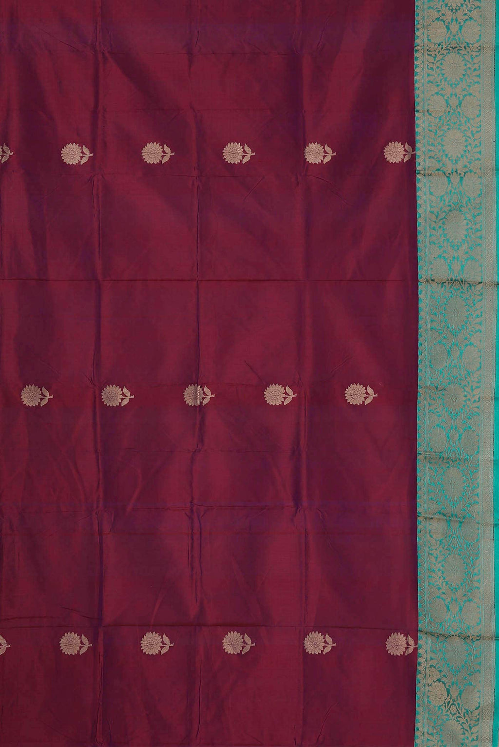 Magenta Banarasi Katan Silk Saree