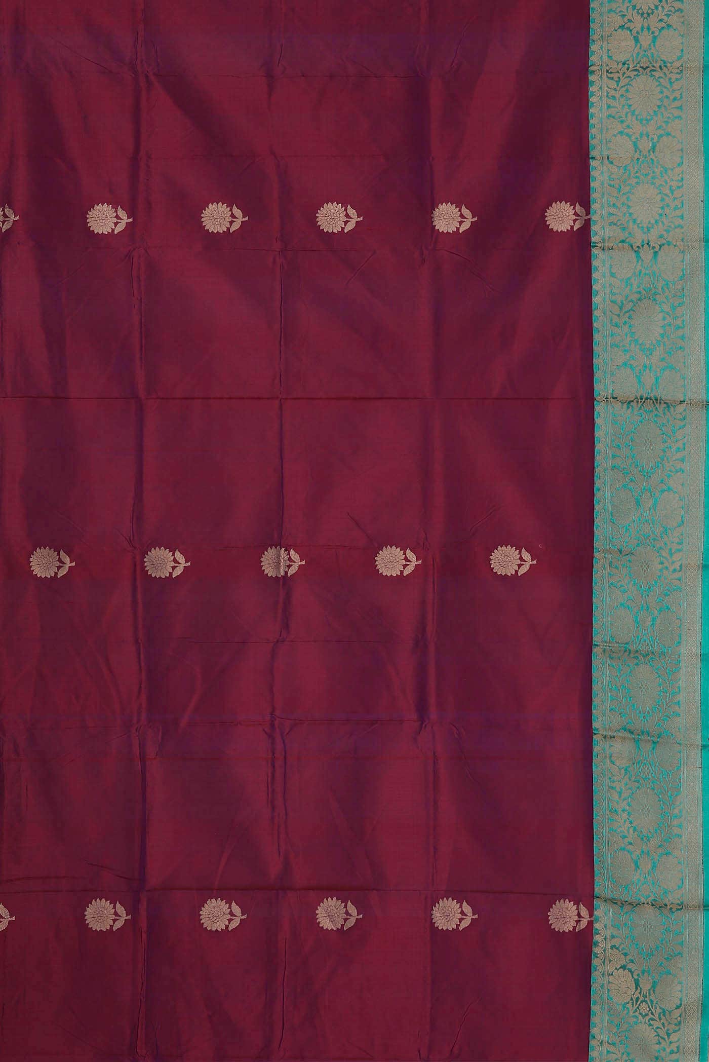 Magenta Banarasi Katan Silk Saree