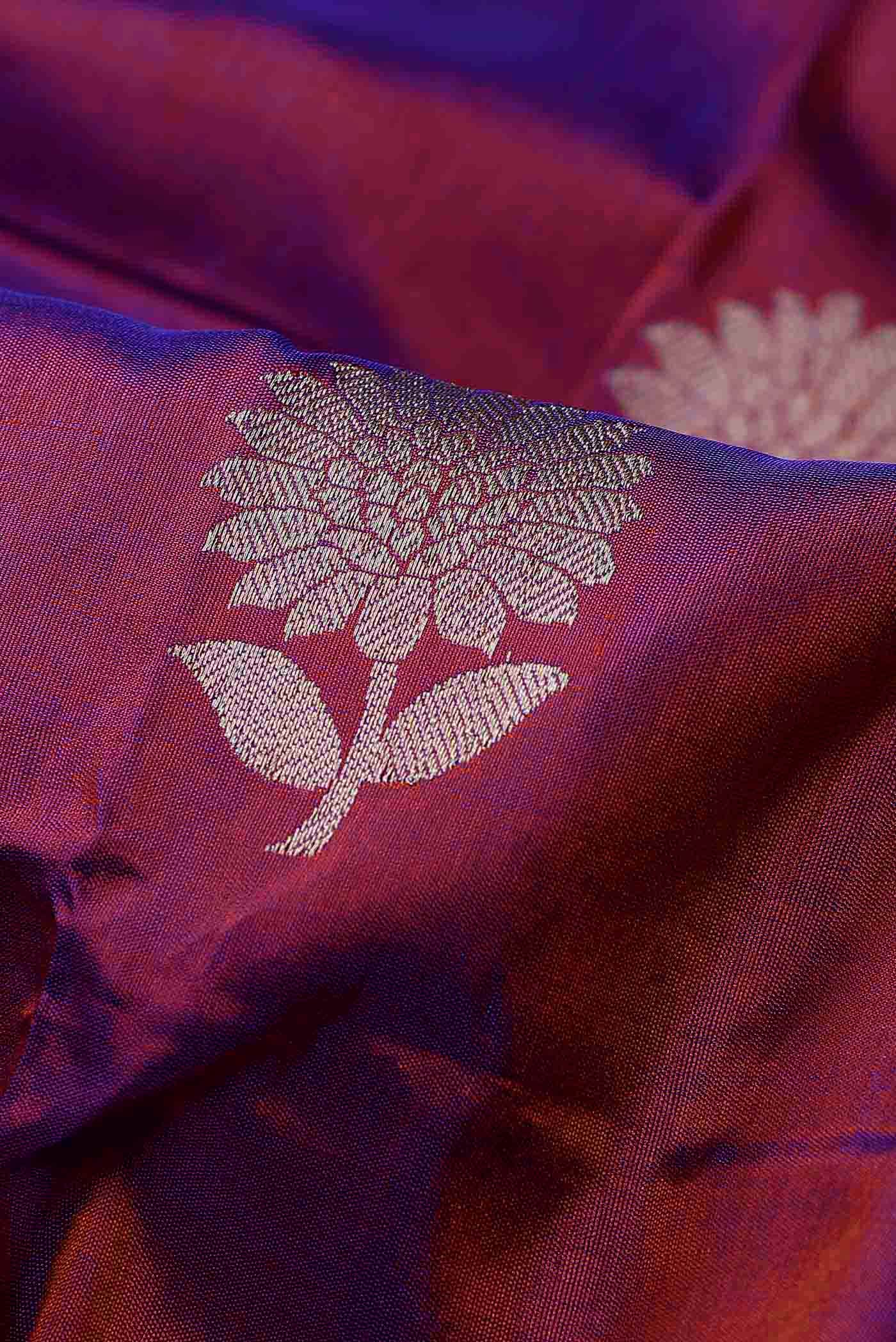 Magenta Banarasi Katan Silk Saree