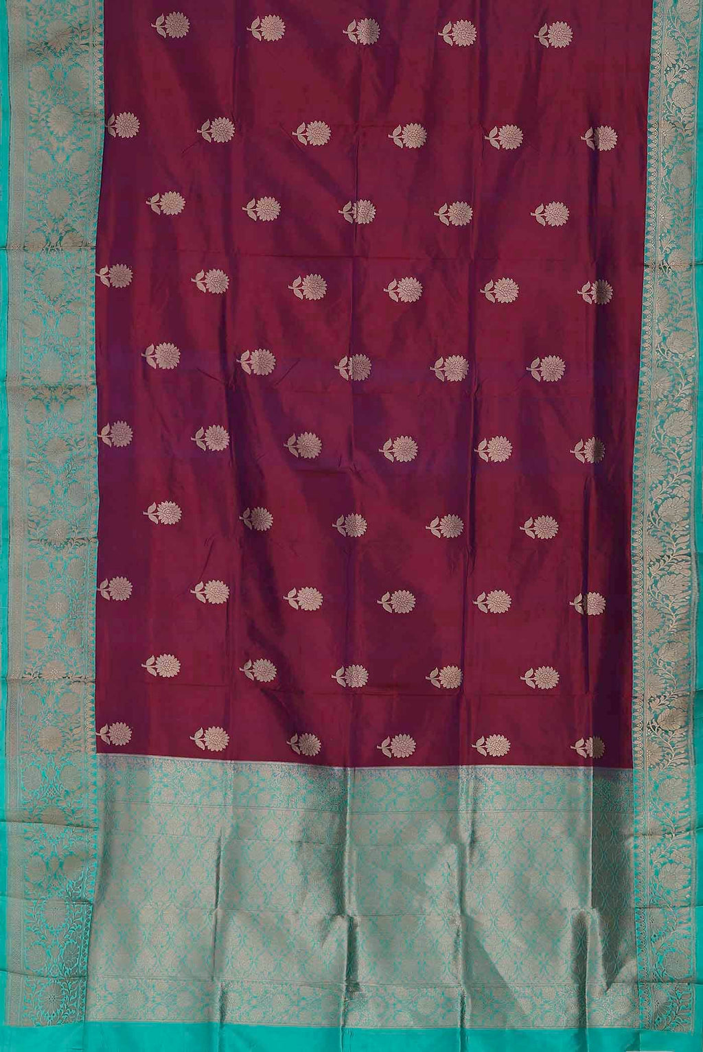 Magenta Banarasi Katan Silk Saree