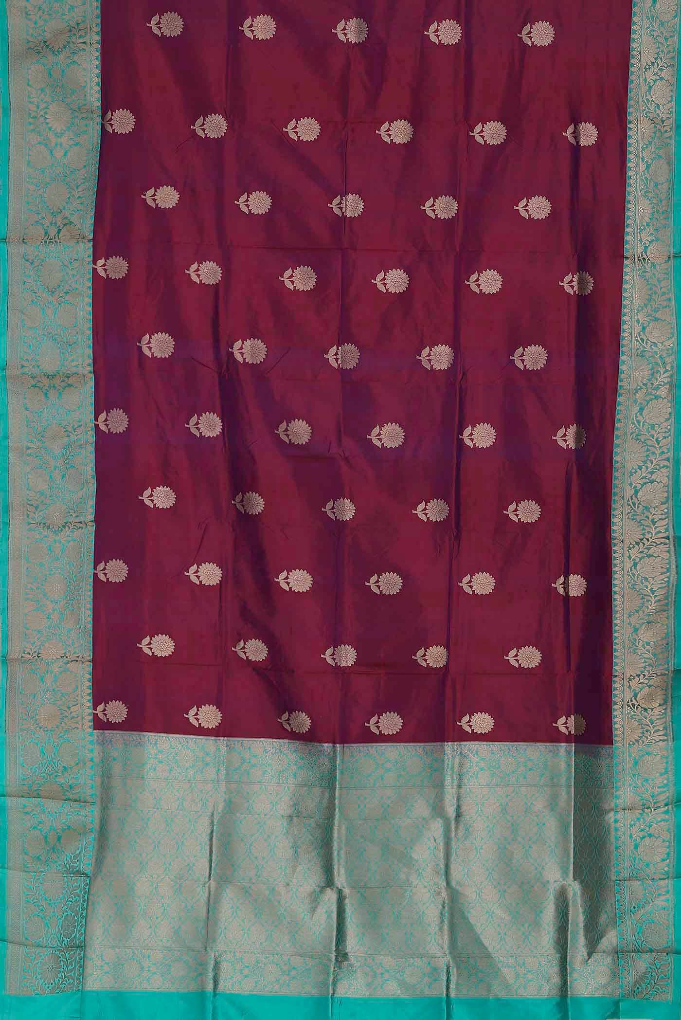 Magenta Banarasi Katan Silk Saree