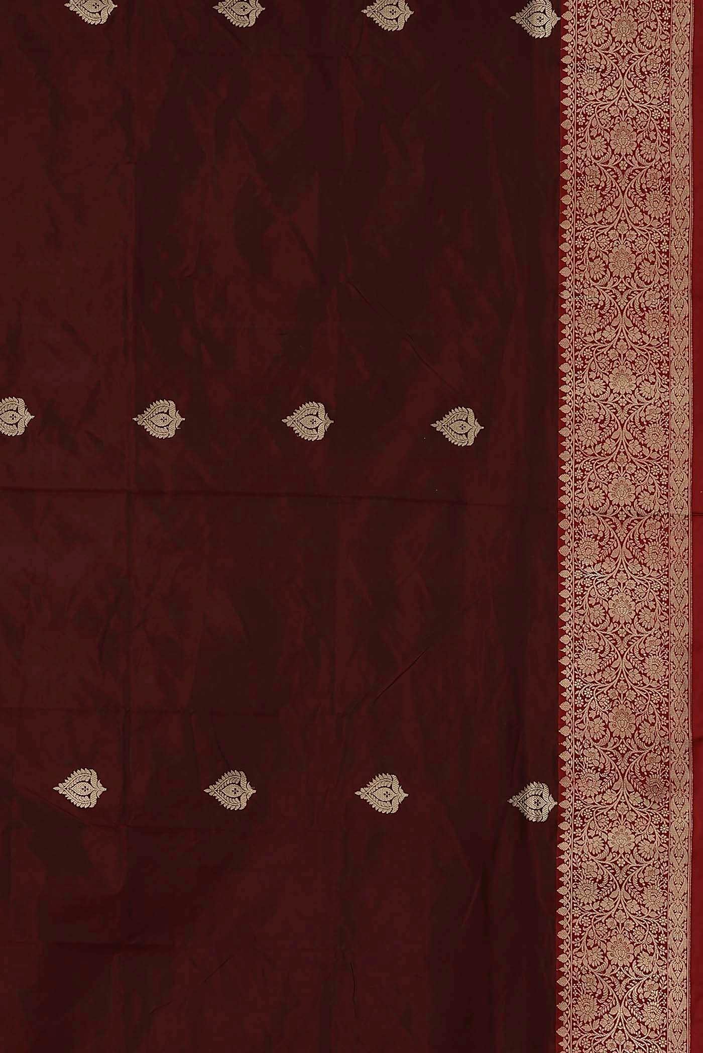 Brown Banarasi Katan Silk Saree