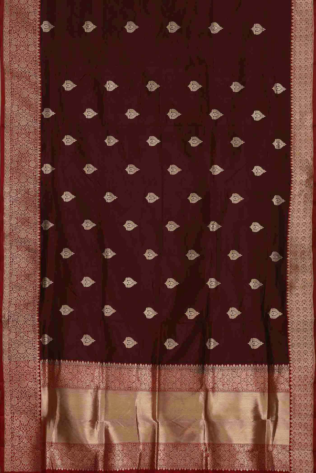 Brown Banarasi Katan Silk Saree