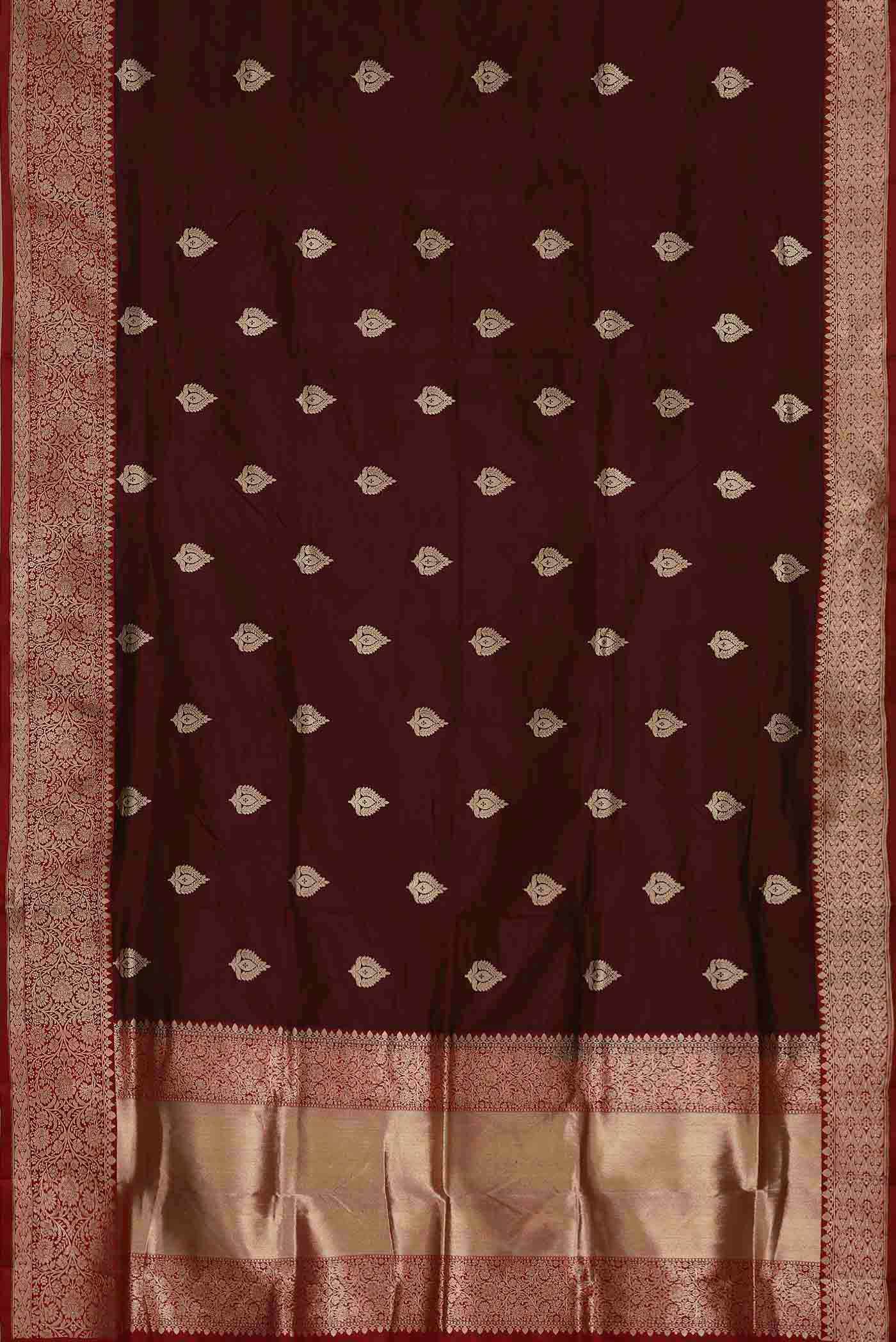 Brown Banarasi Katan Silk Saree