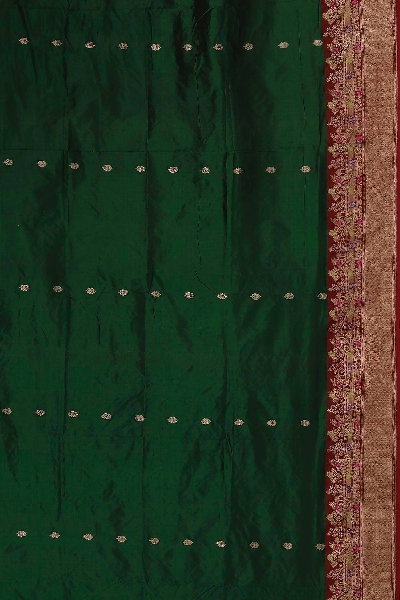 Green Banarasi Katan Silk Saree
