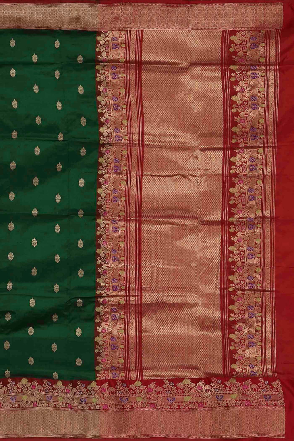 Green Banarasi Katan Silk Saree