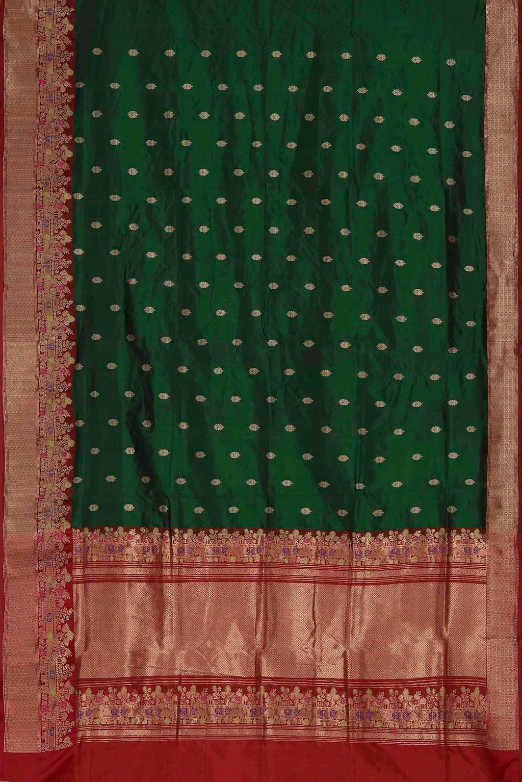 Green Banarasi Katan Silk Saree
