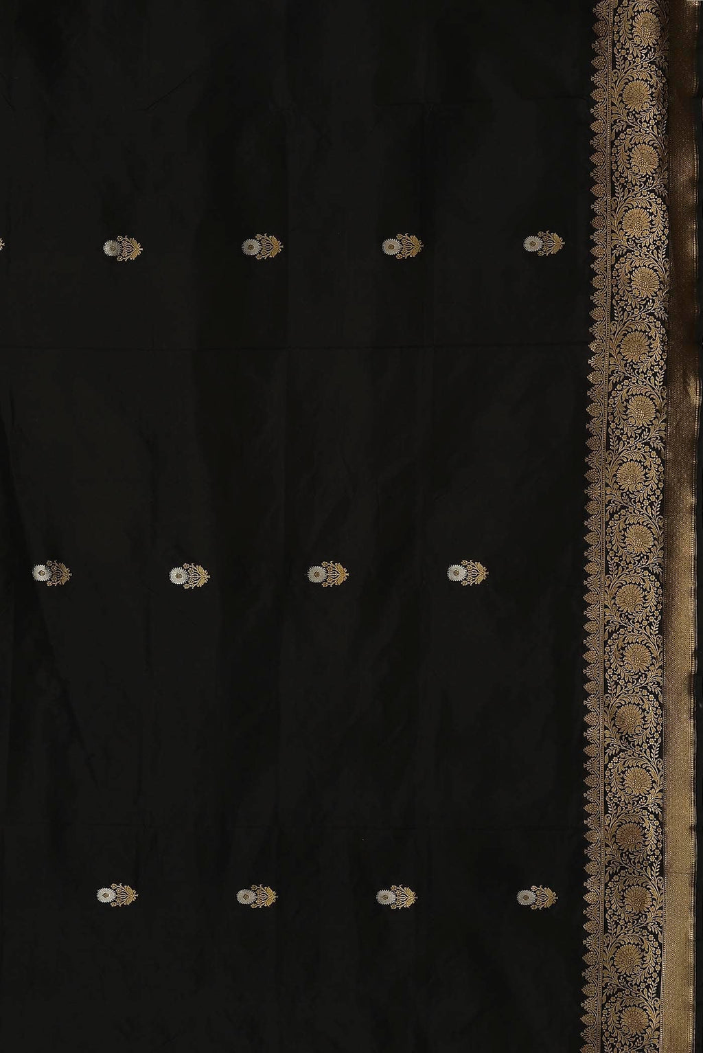Black Banarasi Katan Silk Saree