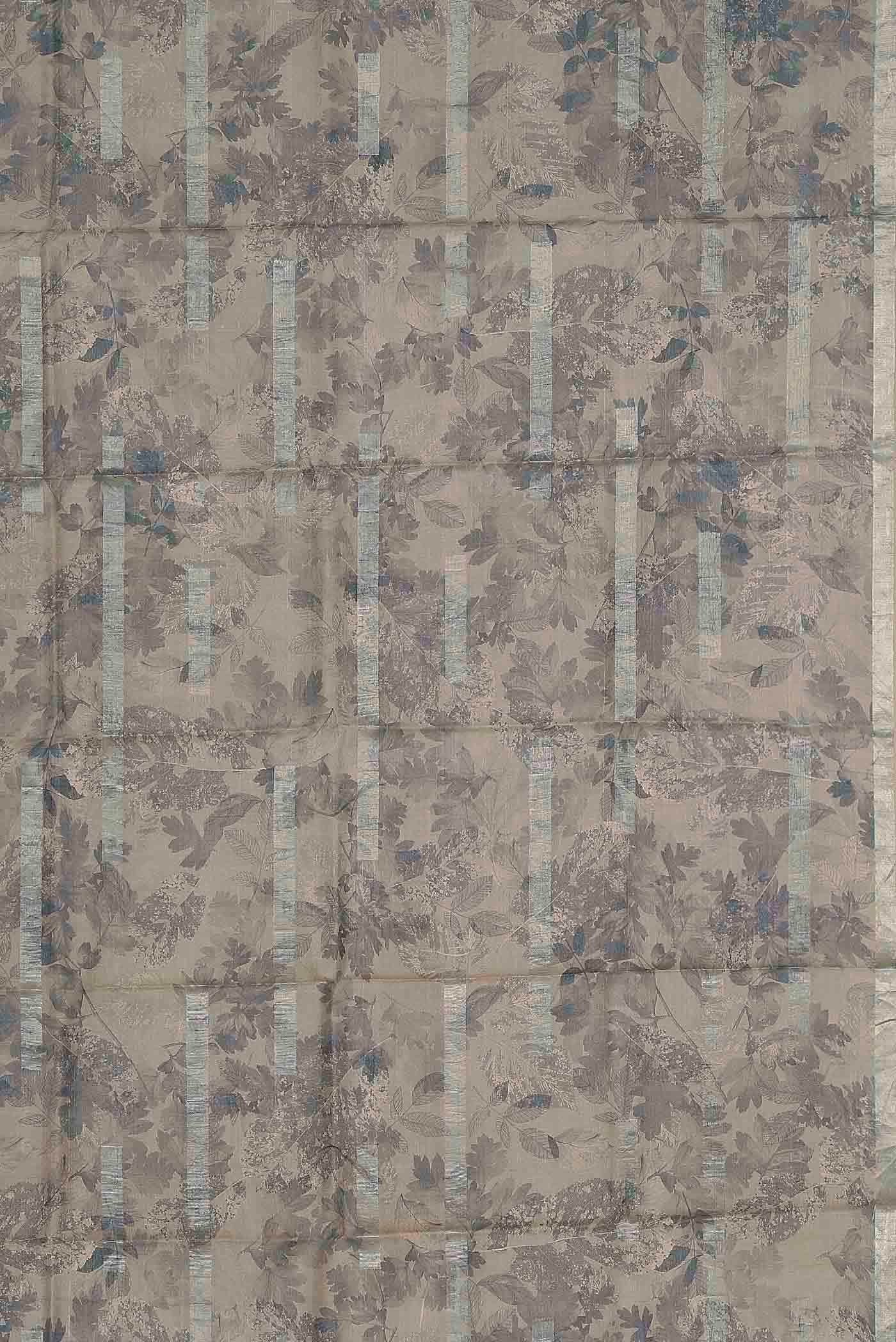 Beige Bhagalpuri Tussar Silk Saree