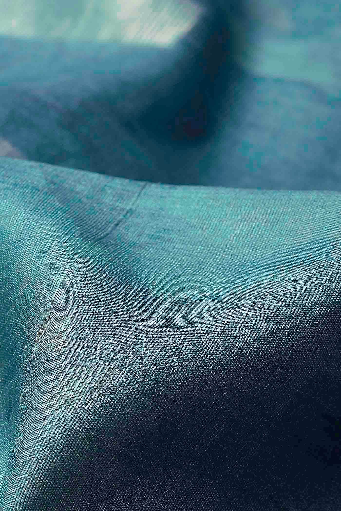 Blue Bhagalpuri Tussar Silk Saree
