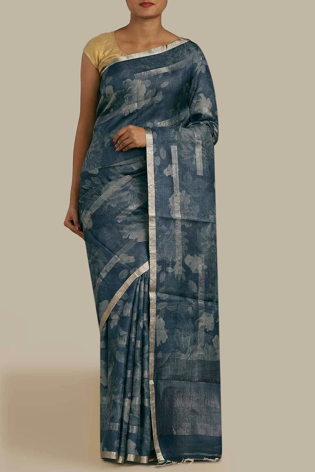 Blue Bangalore Silk Saree