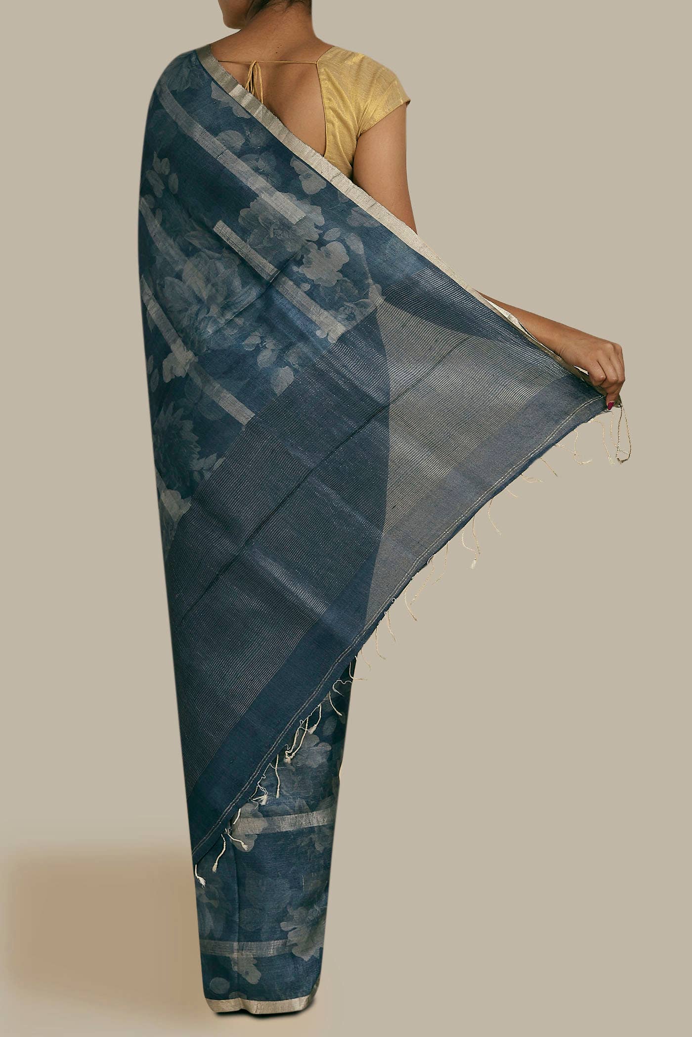 Blue Bangalore Silk Saree