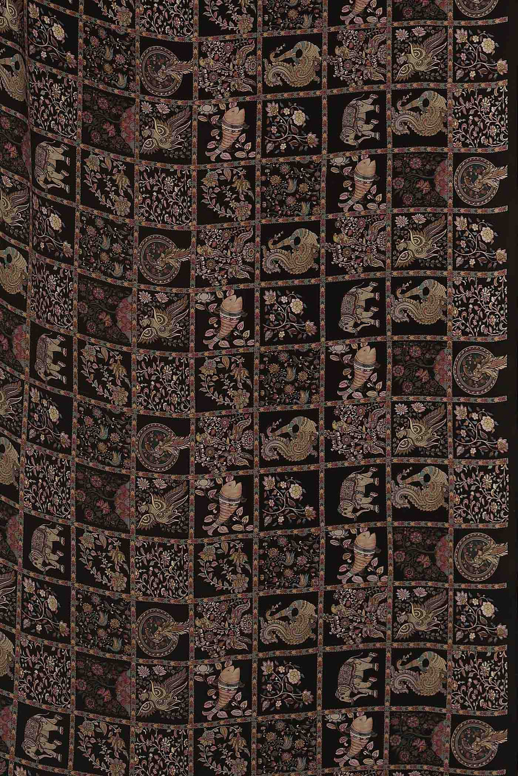 Black Mysore Crepe Saree