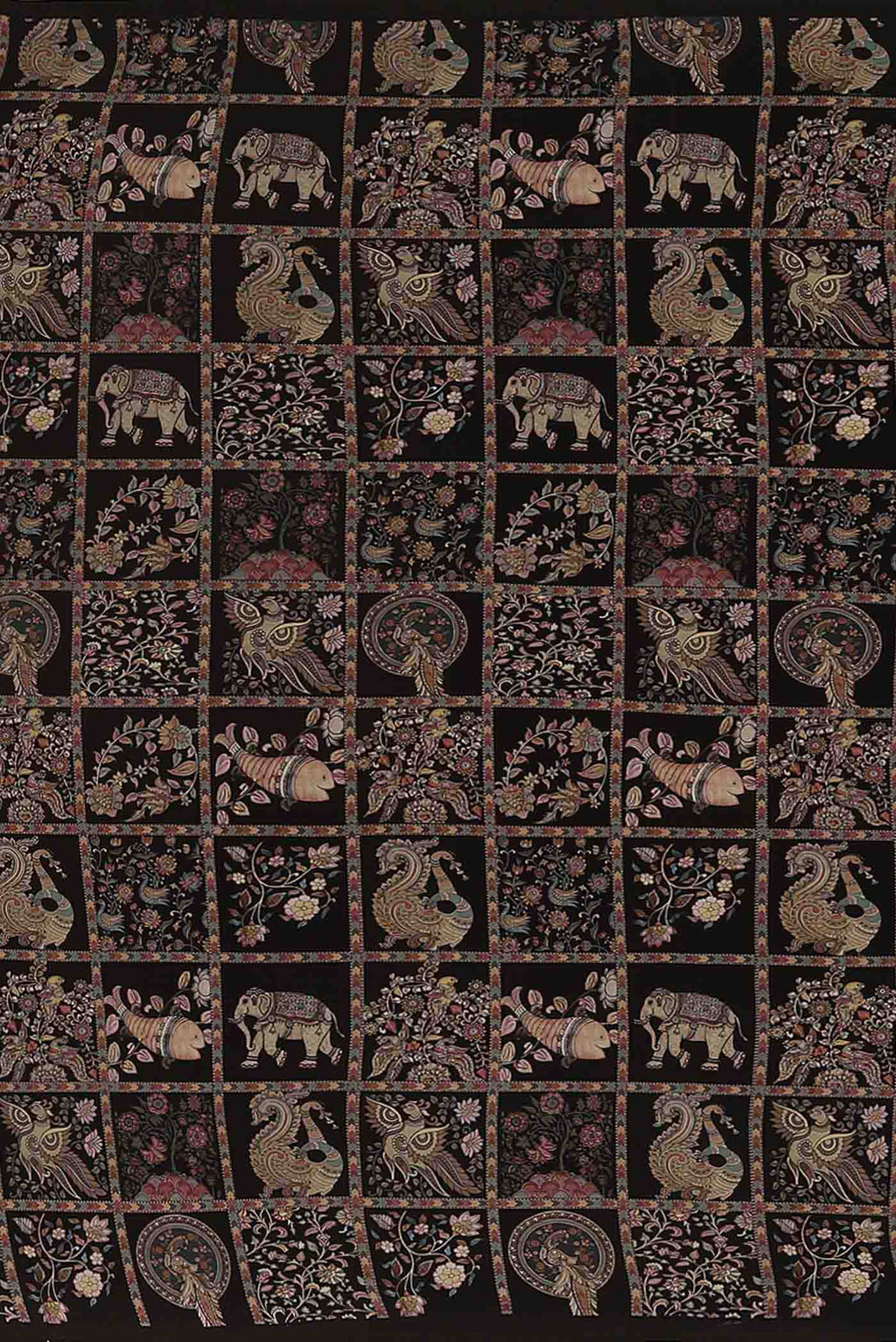 Black Mysore Crepe Saree