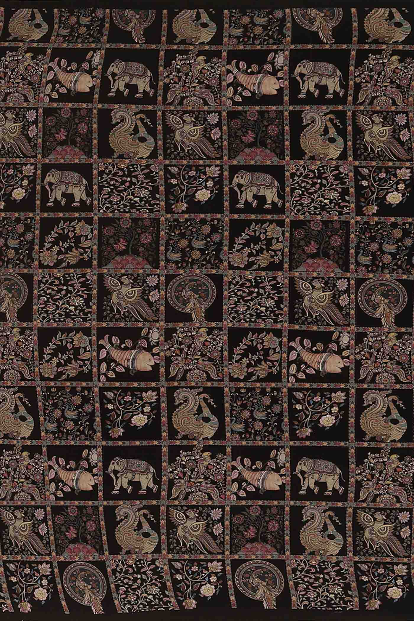 Black Mysore Crepe Saree