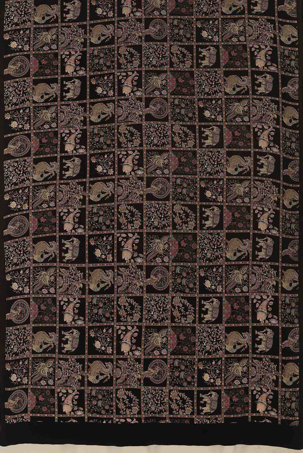 Black Mysore Crepe Saree